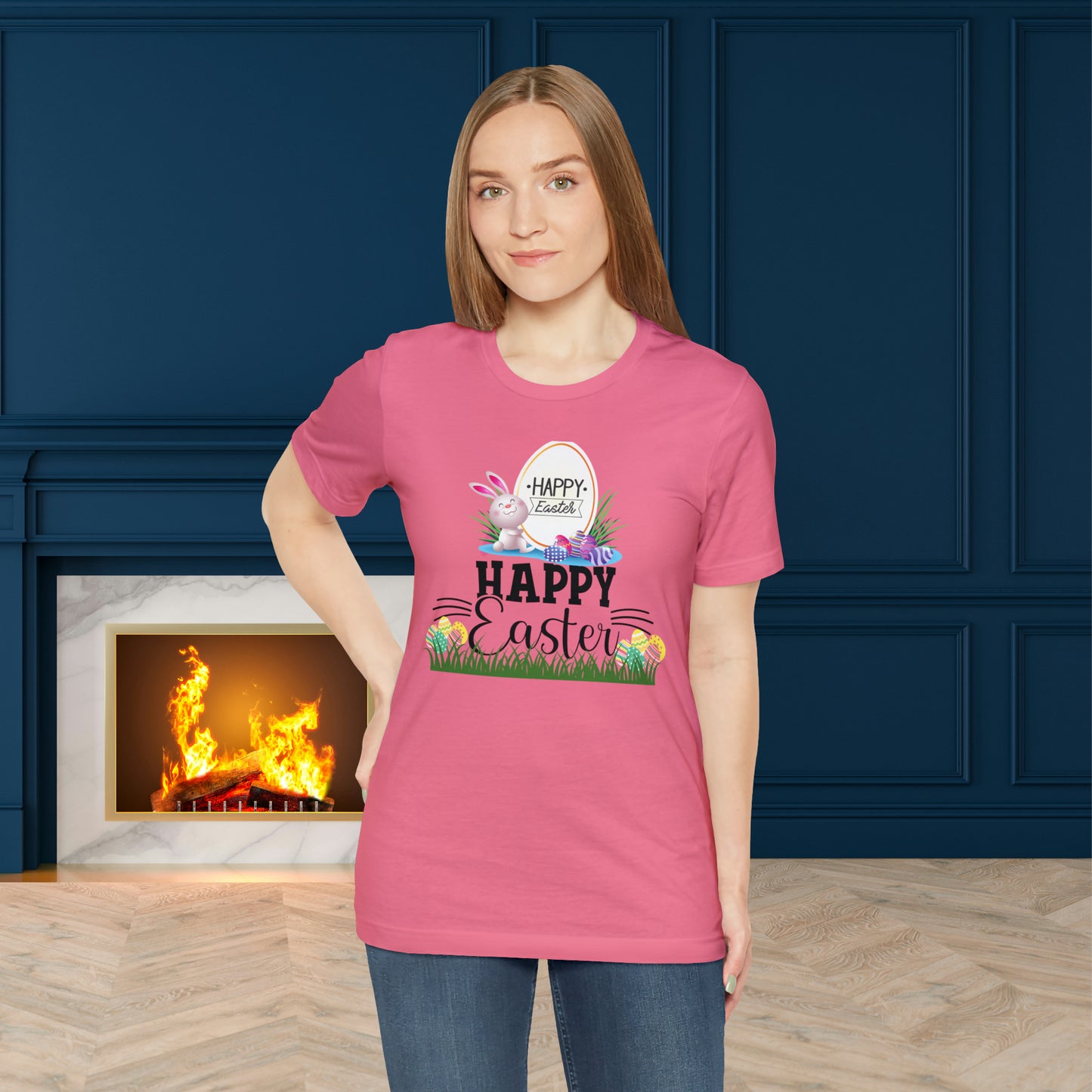 Happy Easter Unisex Jersey Short Sleeve Tee