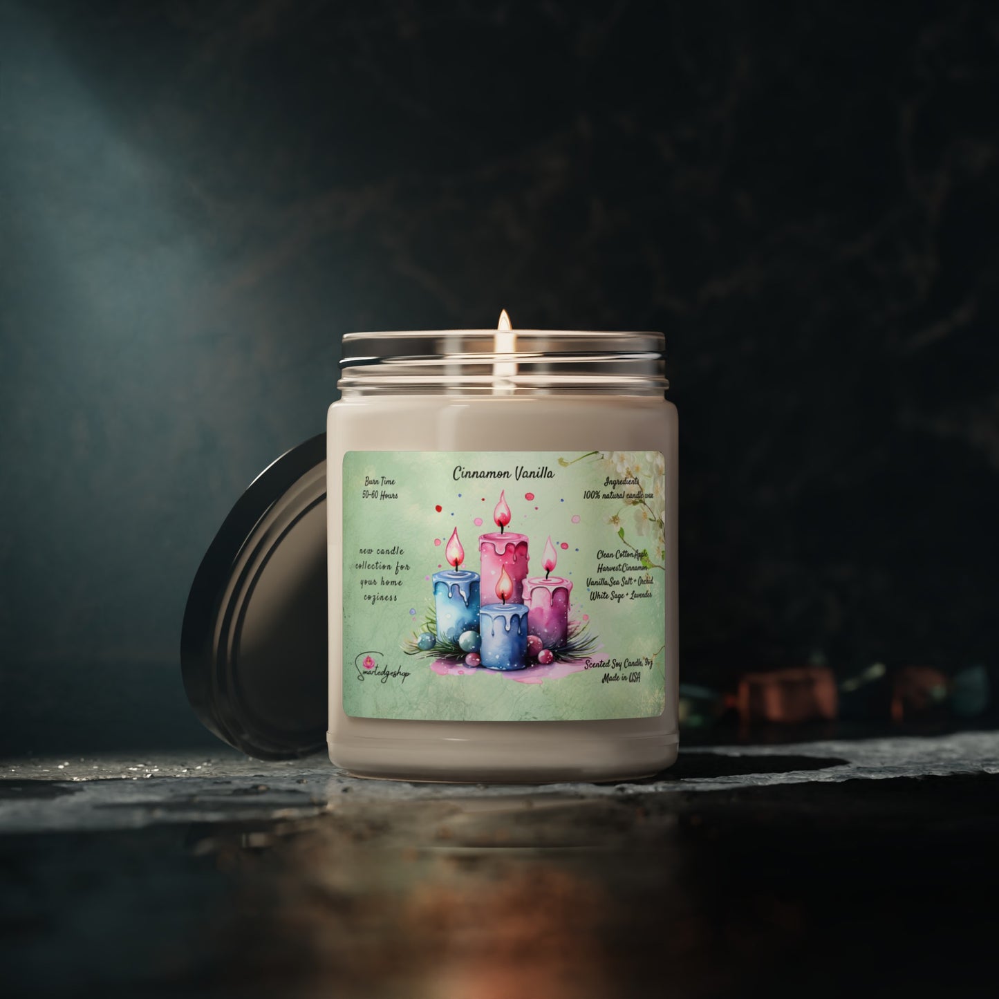 Yoga Scented Soy Candle, 9oz,Yoga , CuteCandle, Mindful Gift, Yoga lovers candle, Yoga Instructor Gift, Gift For Yoga lovers, Gift For Yogi.