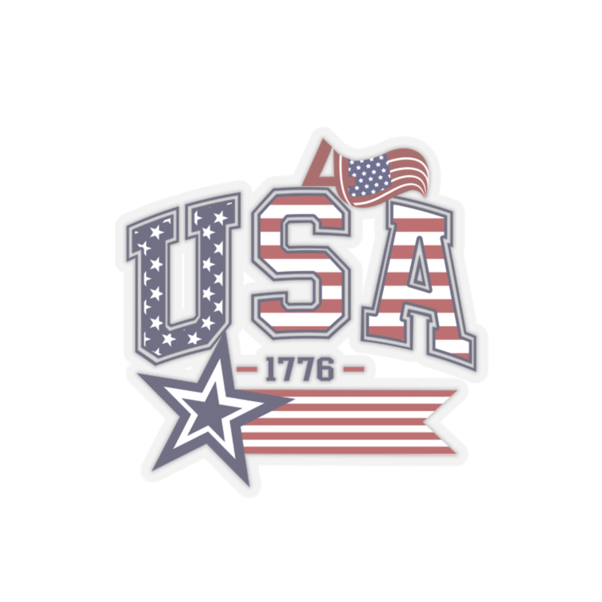 Happy 4th Of July Kiss-Cut Stickers, America, Flag, Peace Love America. Proud To Be An American, Red White Blue stickers. God Bless America Stickers.