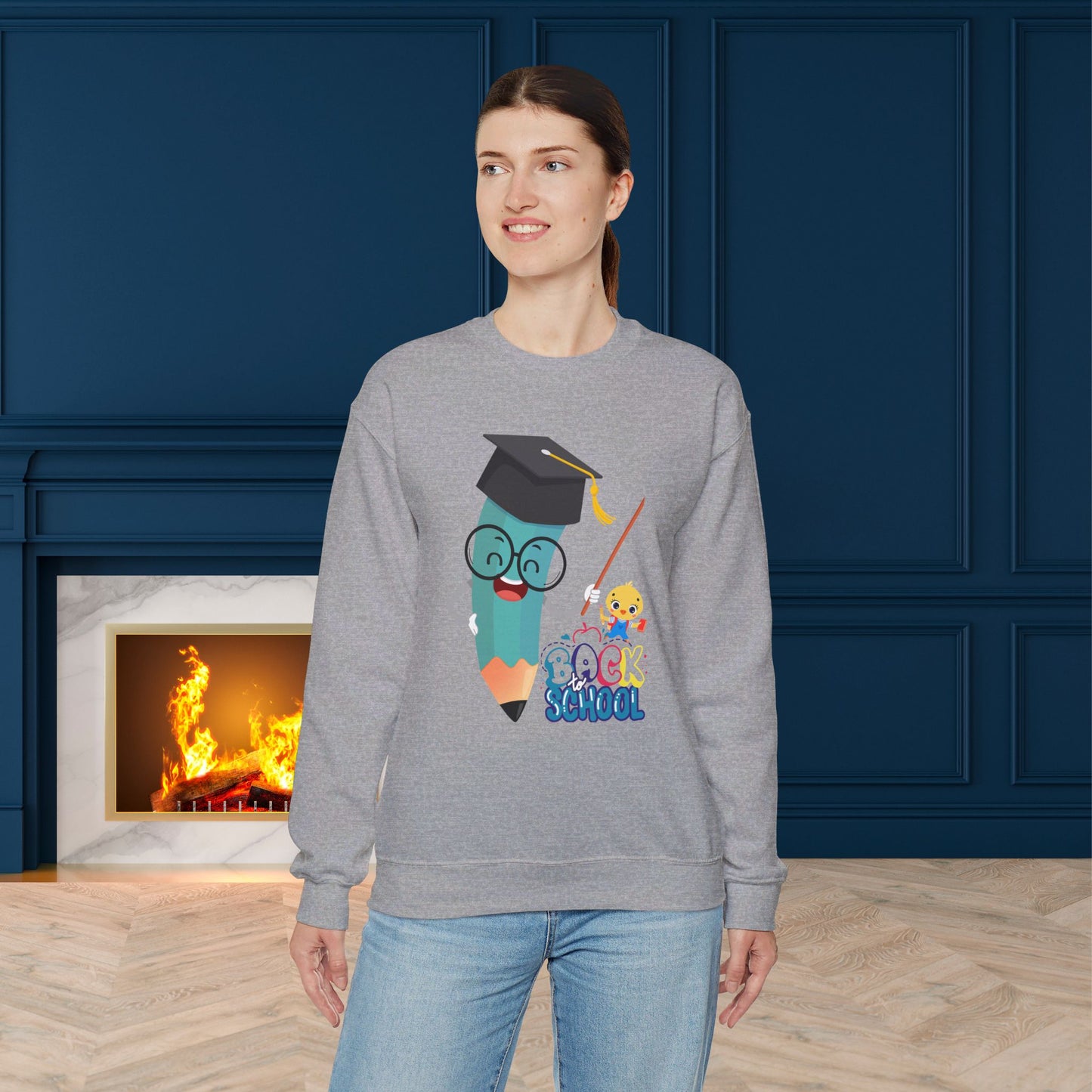 Back To school unisex heavy blend crewneck sweatshirt, We Love Teachers Sweatshirt,Teacher Back To school Sweatshirt. First Day Vibes Sweatshirt.
