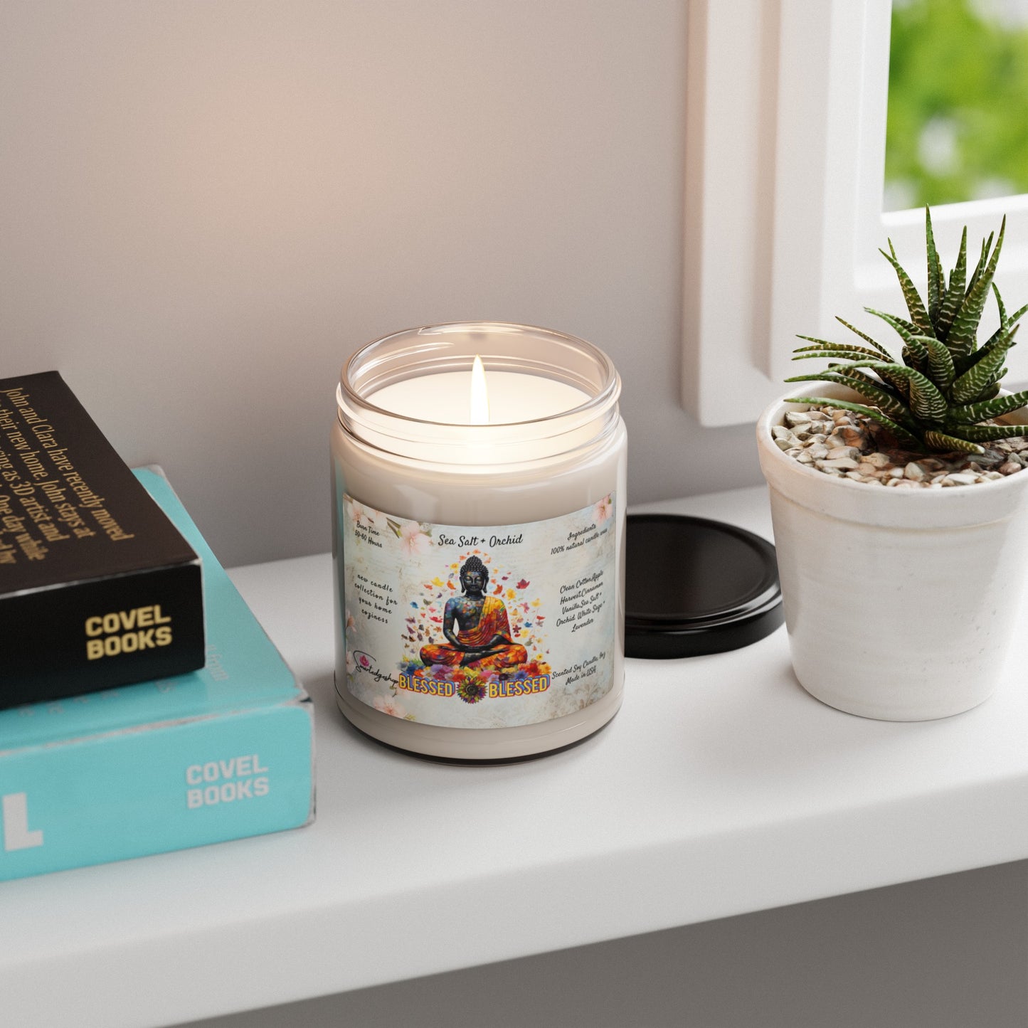 Blessed Yoga Scented Soy Candle, 9oz,Yoga , CuteCandle, Mindful Gift, Yoga lovers candle, Yoga Instructor Gift, Gift For Yoga lovers, Gift For Yogi.