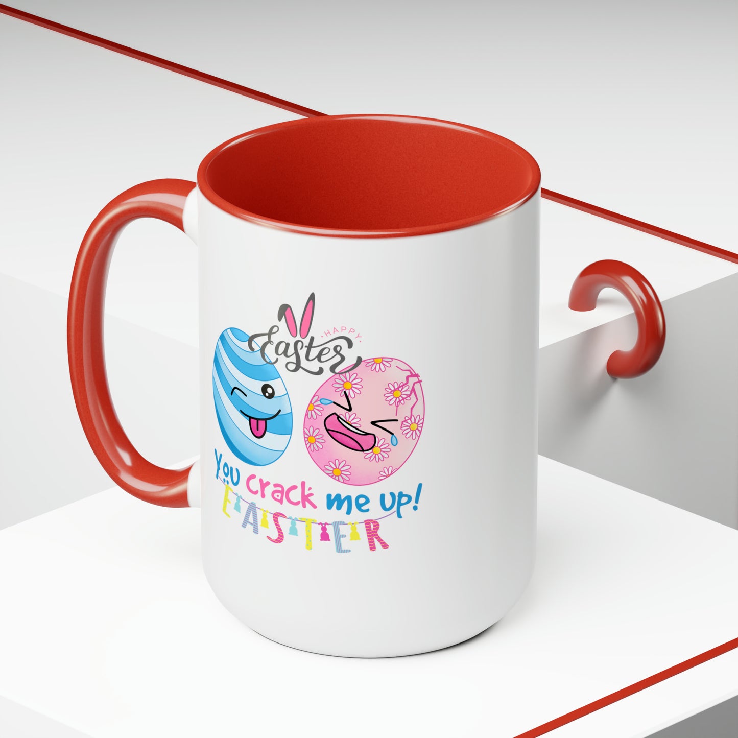 You Crack Me Up Two-Tone Coffee Mugs, 15oz