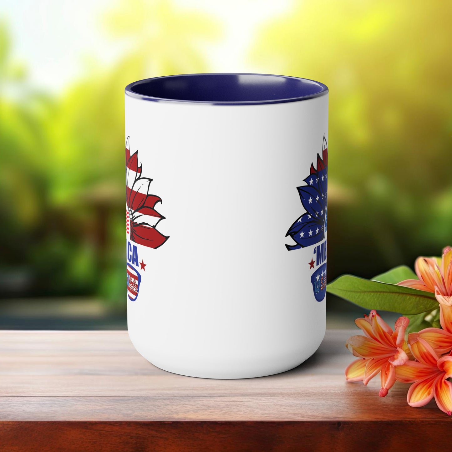 Happy 4th Of July Two -Tone Coffee Mug.15oz.
