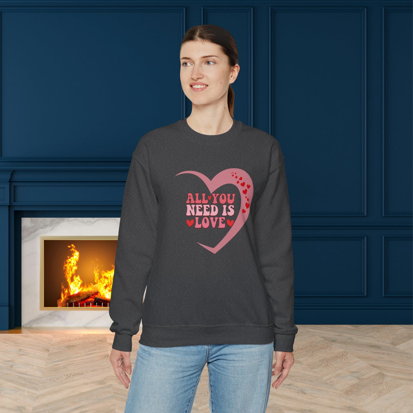 Happy valentines day Unisex Heavy Blend™ Crewneck Sweatshirt