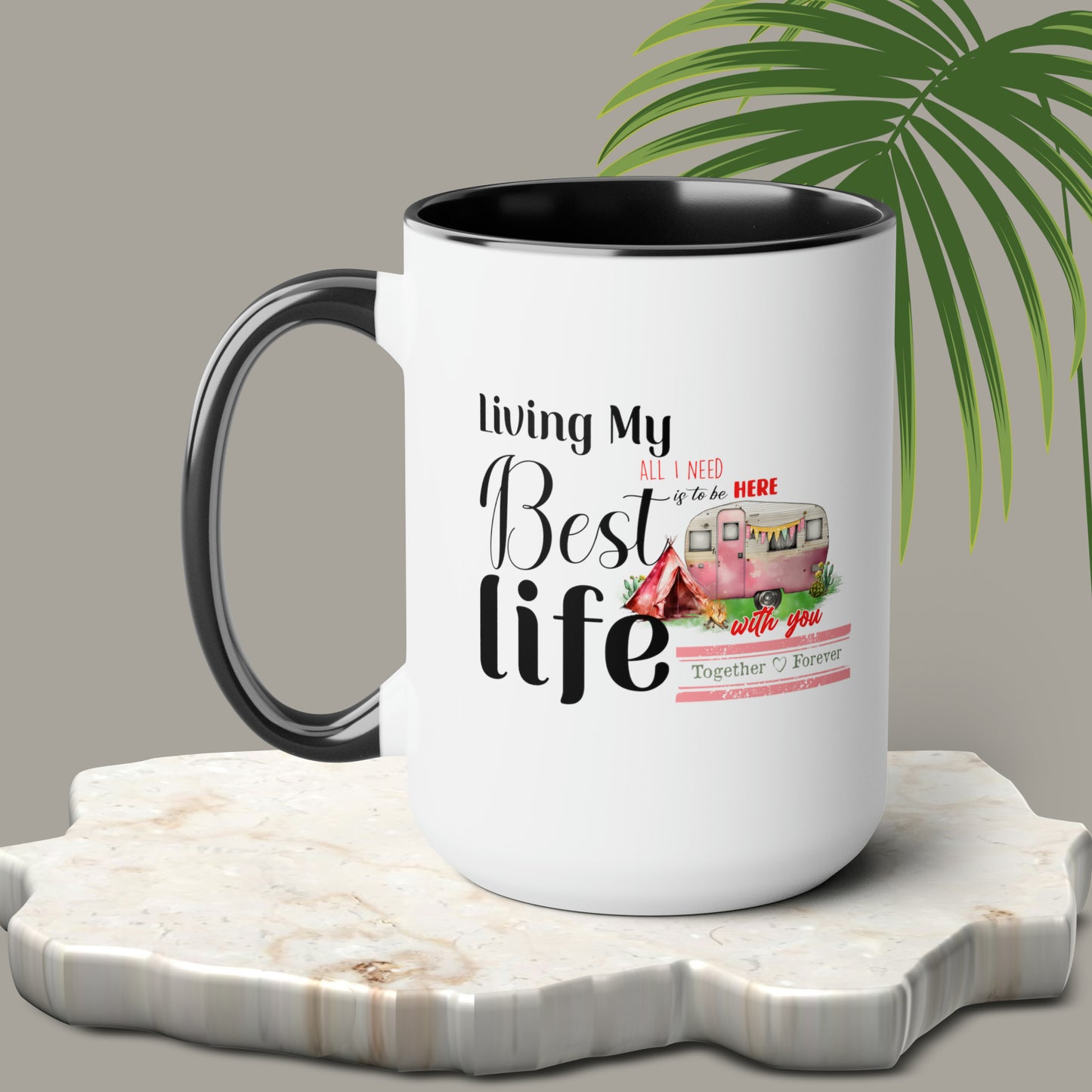 Happy valentines day Two-Tone Coffee Mugs, 15oz