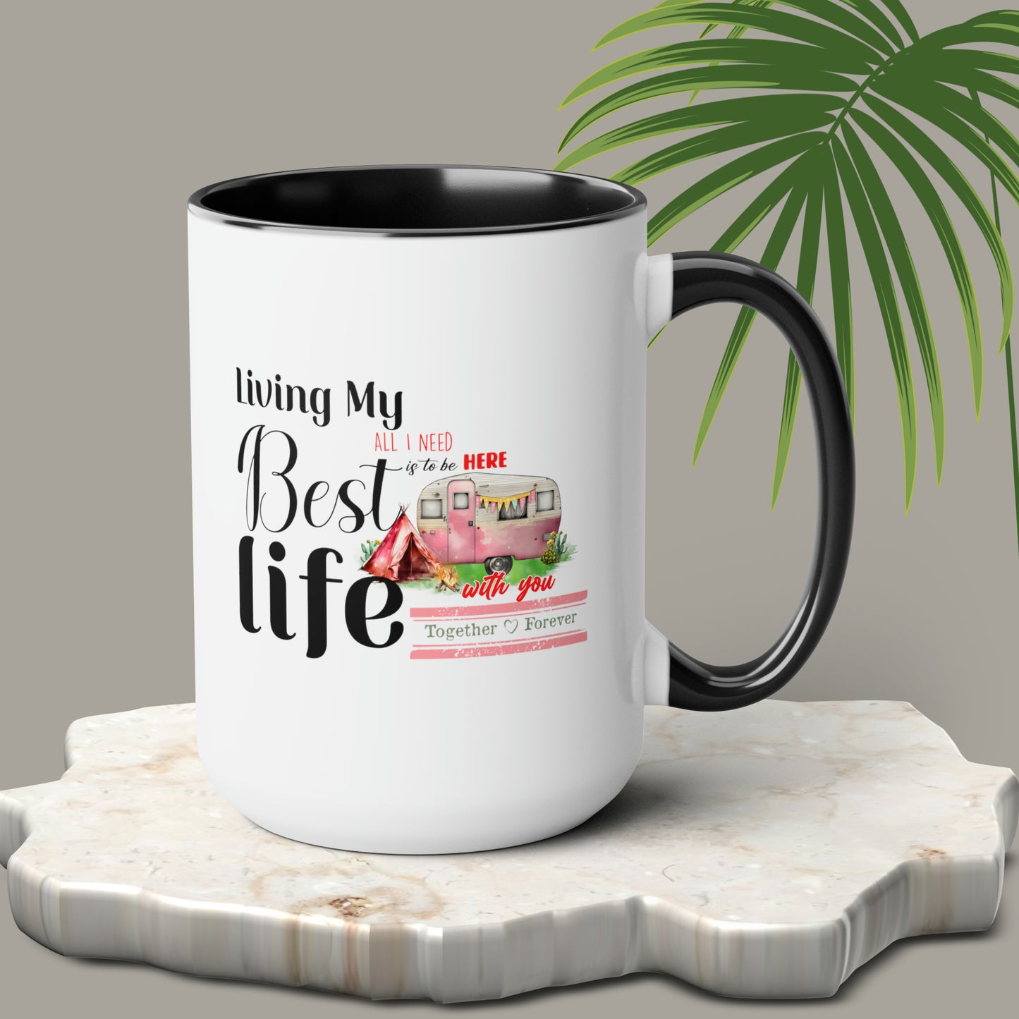 Happy valentines day Two-Tone Coffee Mugs, 15oz