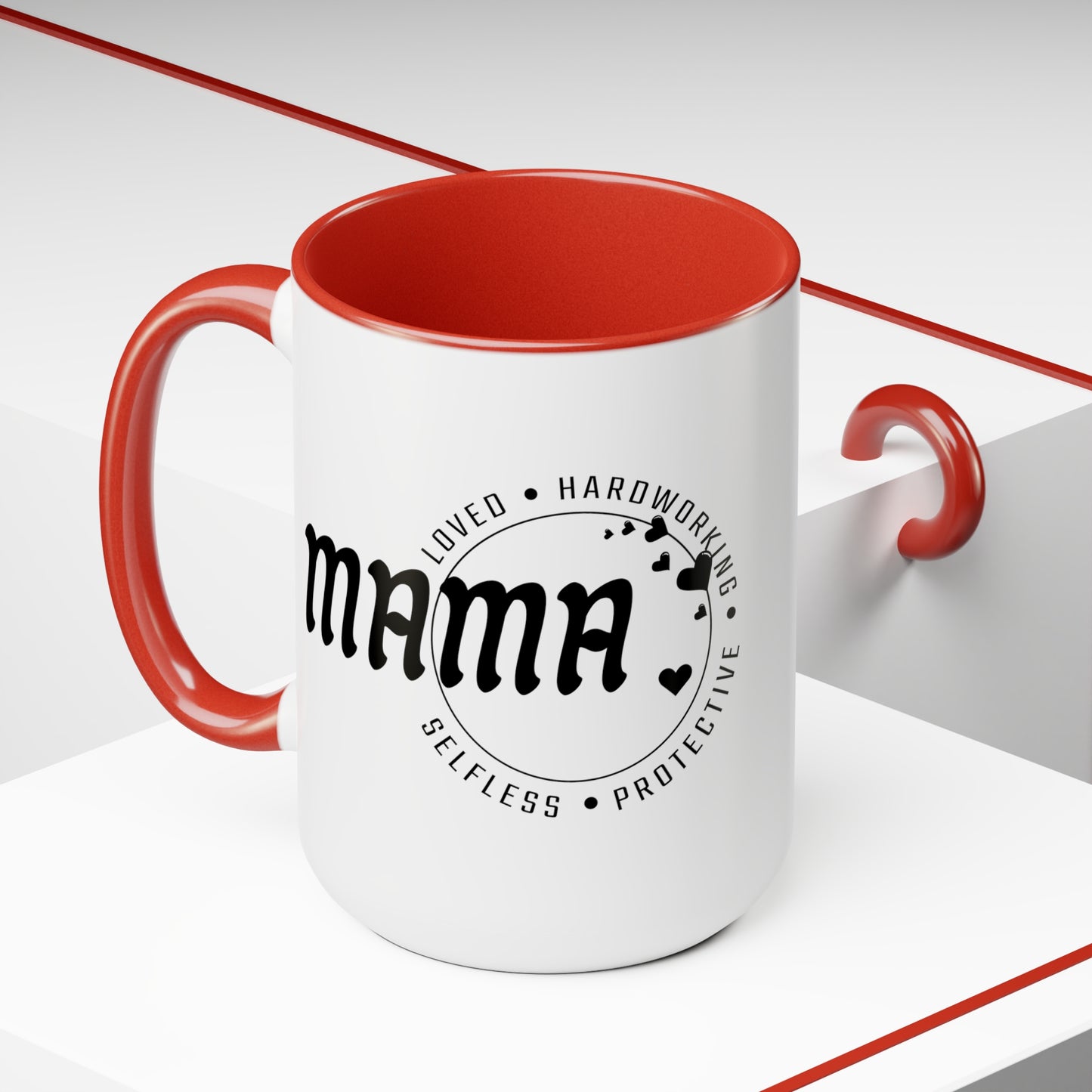 Happy Mother's dayTow-Tone Coffee Mug.15oz, Gift for mom, Mama's Coffee Mug