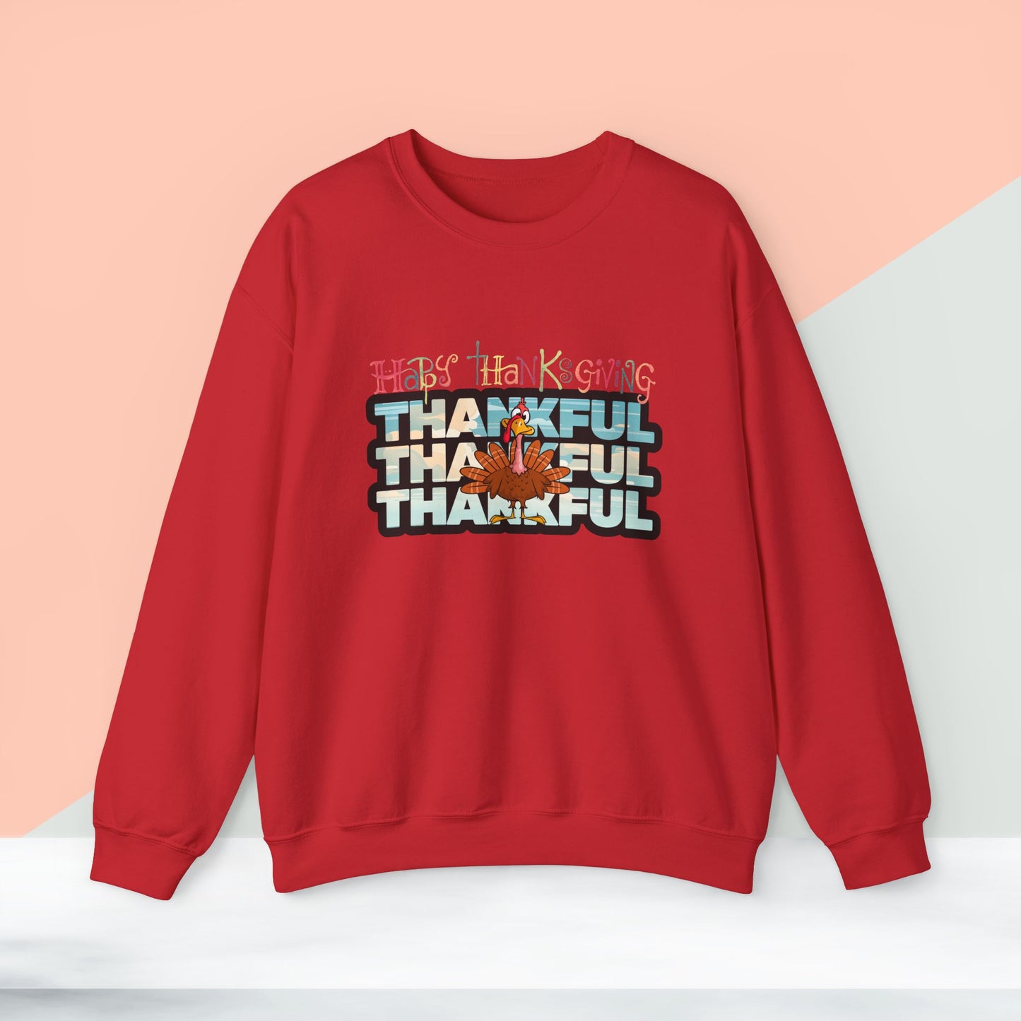 Thankful Sweatshirt, HappyThanksgiving Sweatshirt - Unisex Heavy Blend, Happy Thanksgiving2024 Sweatshirt, Thanksgiving Gift, Festive Sweatshirt.