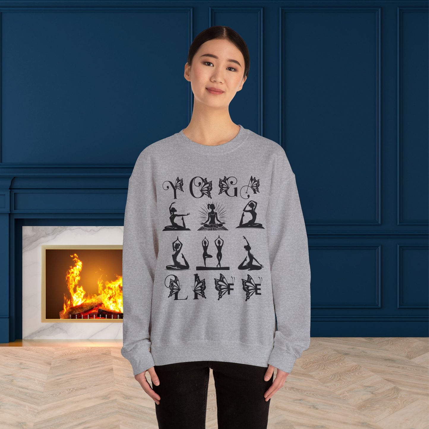 Yoga unisex heavy blend crewneck sweatshirt,Yoga workout Sweatshirt,Yoga lovers Sweatshirt, Yoga Instructor Gift, Gym Sweatshirt, Gift For Yoga lovers, Gift For Yogi.
