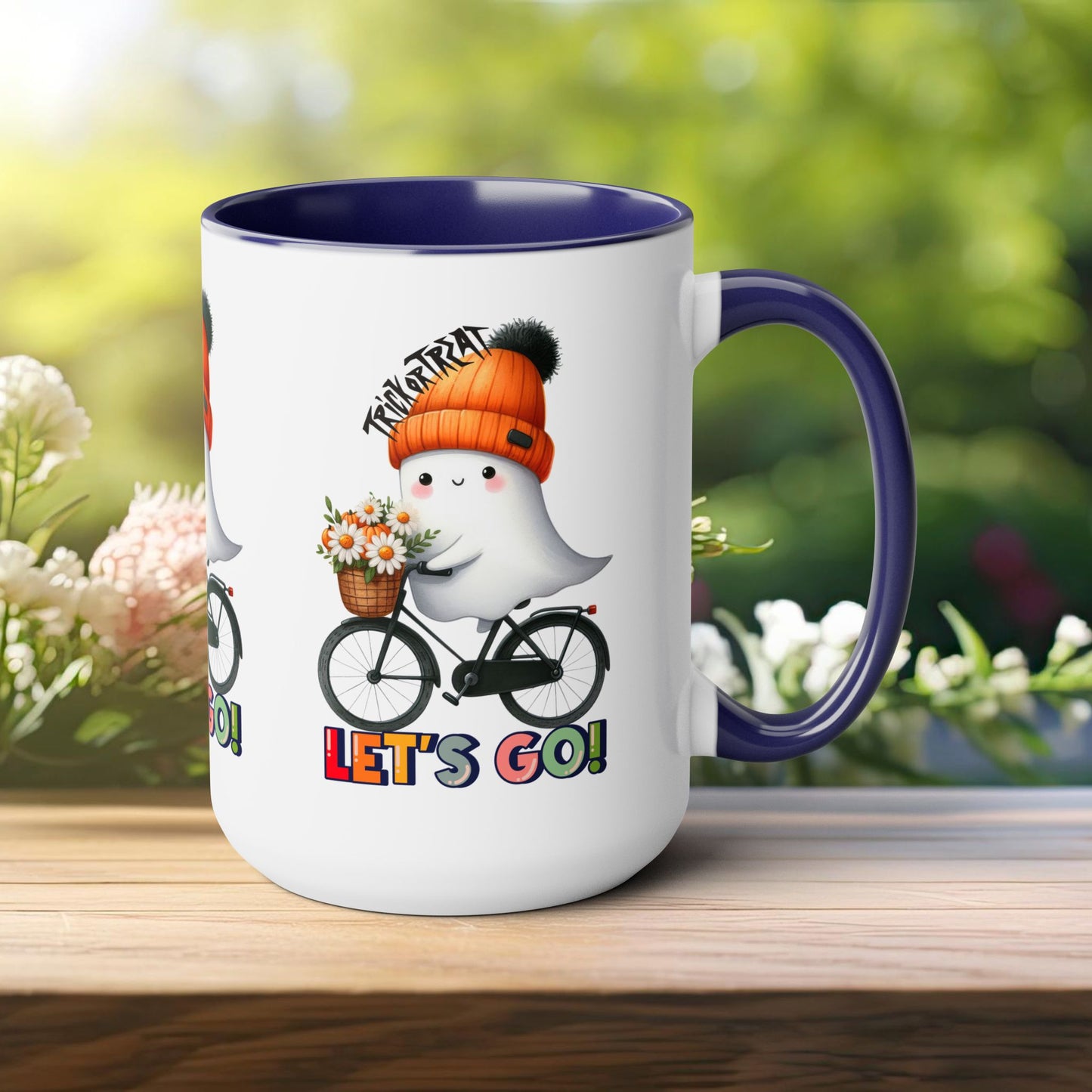 Happy Halloween Coffee Mug, Let's Go Halloween Coffee Mug, Trick or Treat Halloween Coffee Mug, Cute Ghost Coffee Mug, Spooky Season Halloween Coffee Mug.