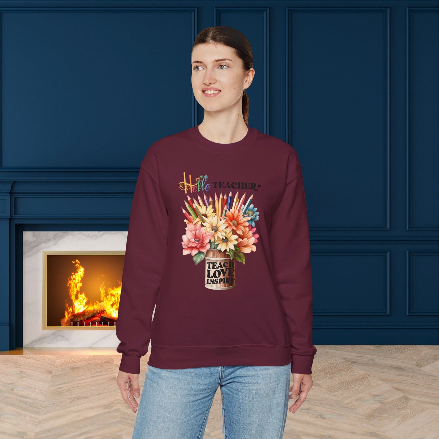 We Love Teachers Sweatshirt, Back To school unisex heavy blend crewneck sweatshirt, Teacher Back To school Sweatshirt. First Day Vibes Sweatshirt.