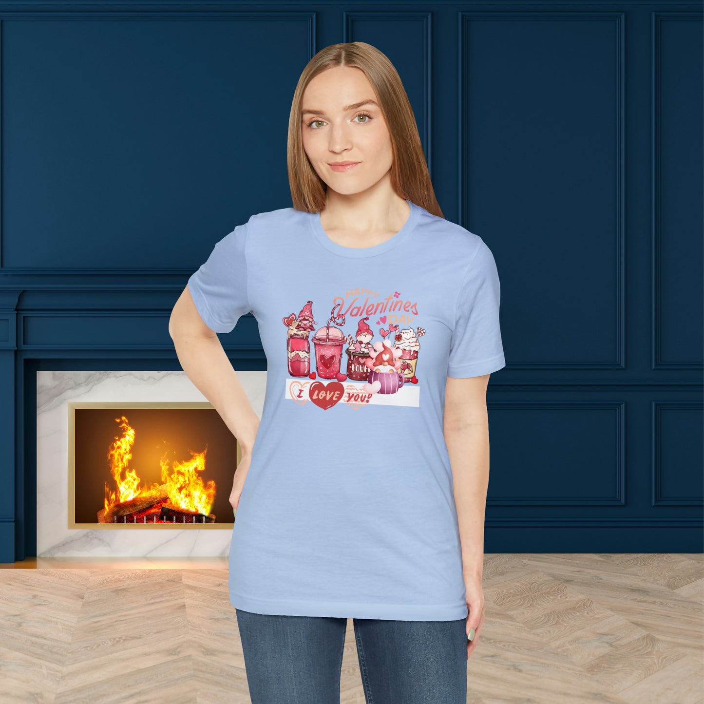 Happy valentines day Unisex Jersey Short Sleeve Tee