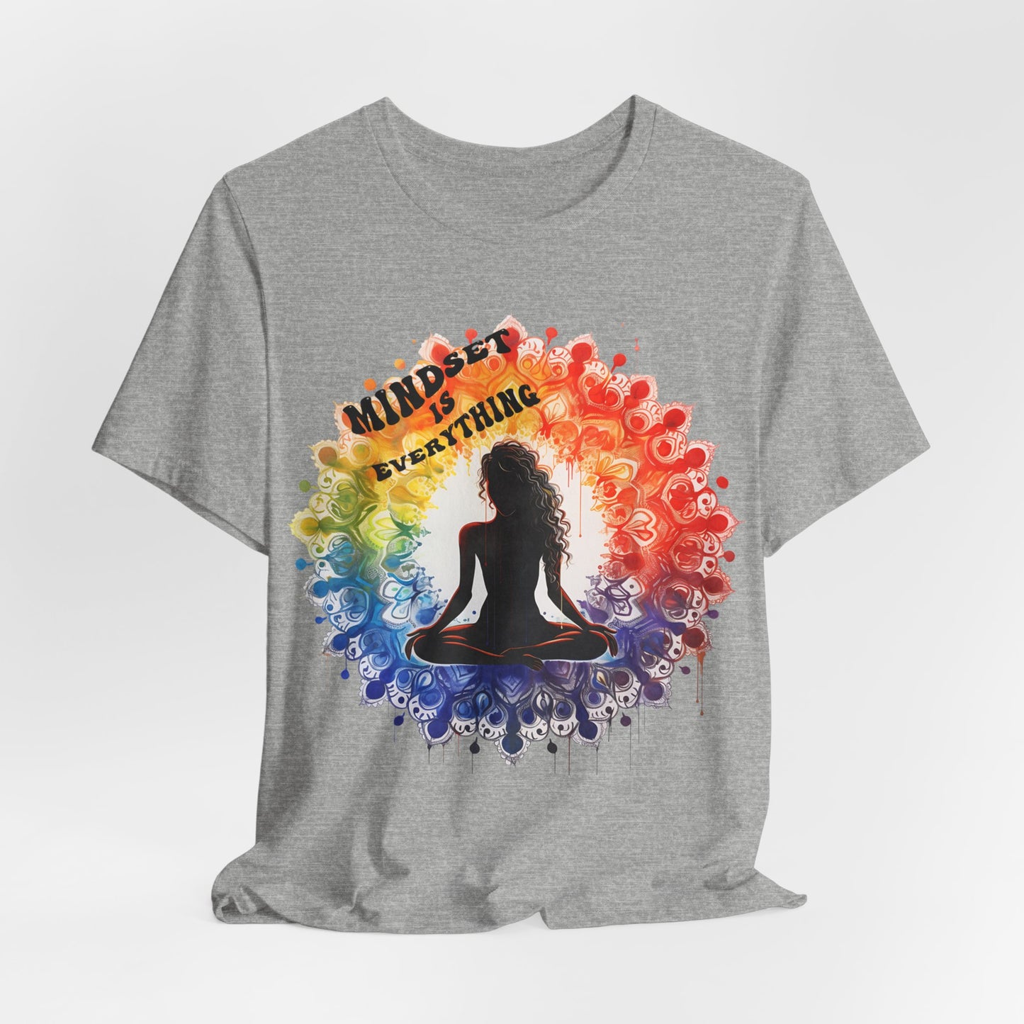 Mindset Is Everything Yoga T-Shirt, Cute Yoga workout Shirt, Yoga lovers T-shirt, Yoga Instructor Gift, Gym shirt, Gift For Yoga lover, Gift For Yogi.
