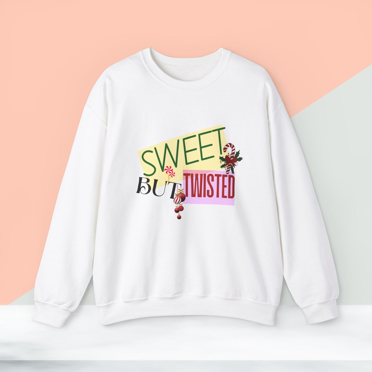 Sweet But Twisted Sweatshirt - Unisex Heavy Blend, Merry Christmas, Festive, Christmas Gift, Crewneck, merry Christmas Sweatshirt, Christmas Sweatshirt Christmas Gift, Festive Sweatshirt.