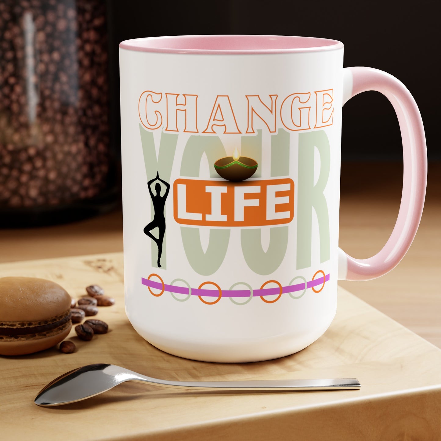 Change your Life Yoga Coffee Mug, Cute Yoga Coffee Mug, Yoga lovers Coffee Mug, Yoga Instructor Gift, Gift For Yoga lover, Gift For Yogi.