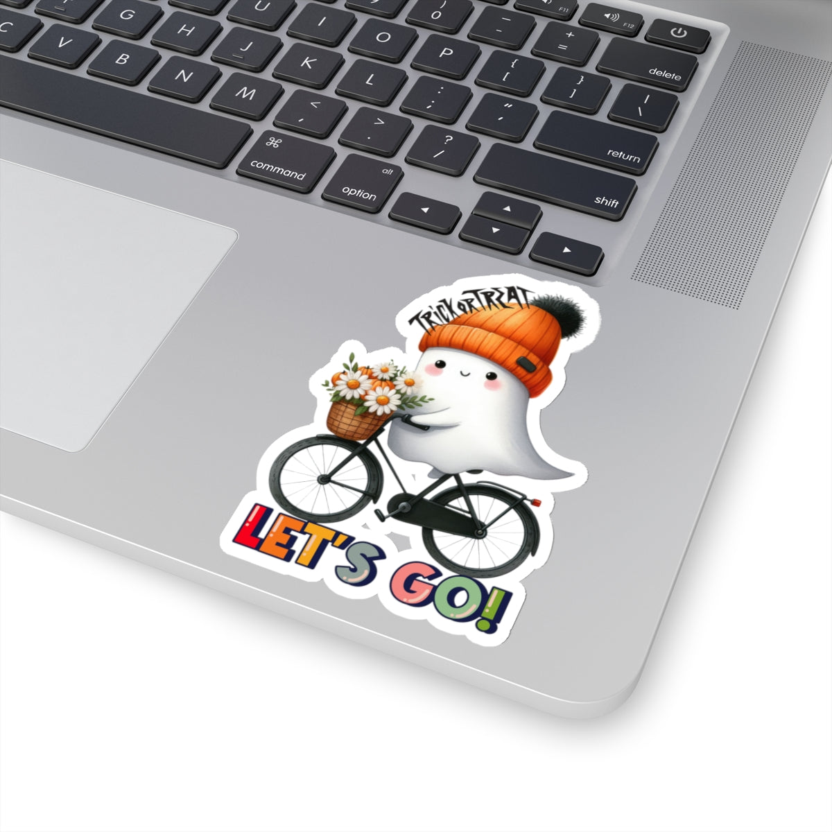 Let's Go Cute Ghost Halloween Kiss-Cut Stickers, Happy Halloween Kiss-Cut Stickers, Spooky Season Kiss-Cut Stickers, Trick Or Treat Halloween Kiss-Cut Stickers.