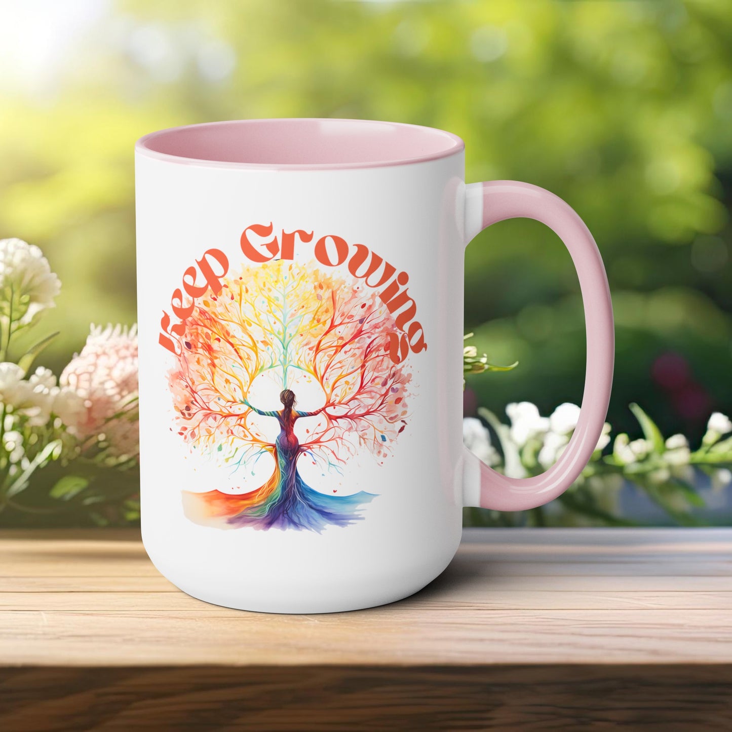 Keep Growing Yoga Coffee Mug, Cute Yoga Coffee Mug, Yoga lovers Coffee Mug, Yoga Instructor Gift, Gift For Yoga lover, Gift For Yogi.