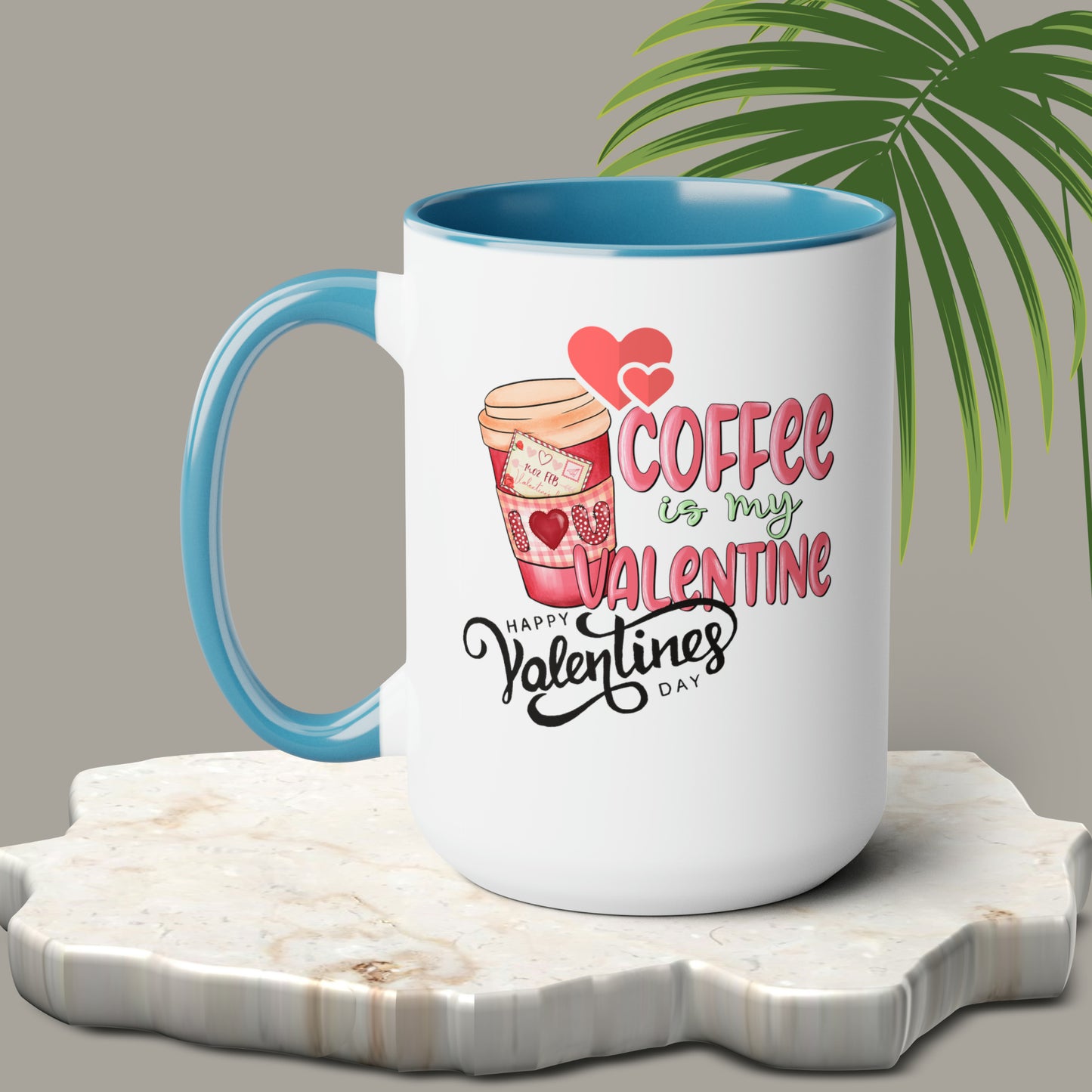 Happy valentines day Two-Tone Coffee Mugs, 15oz