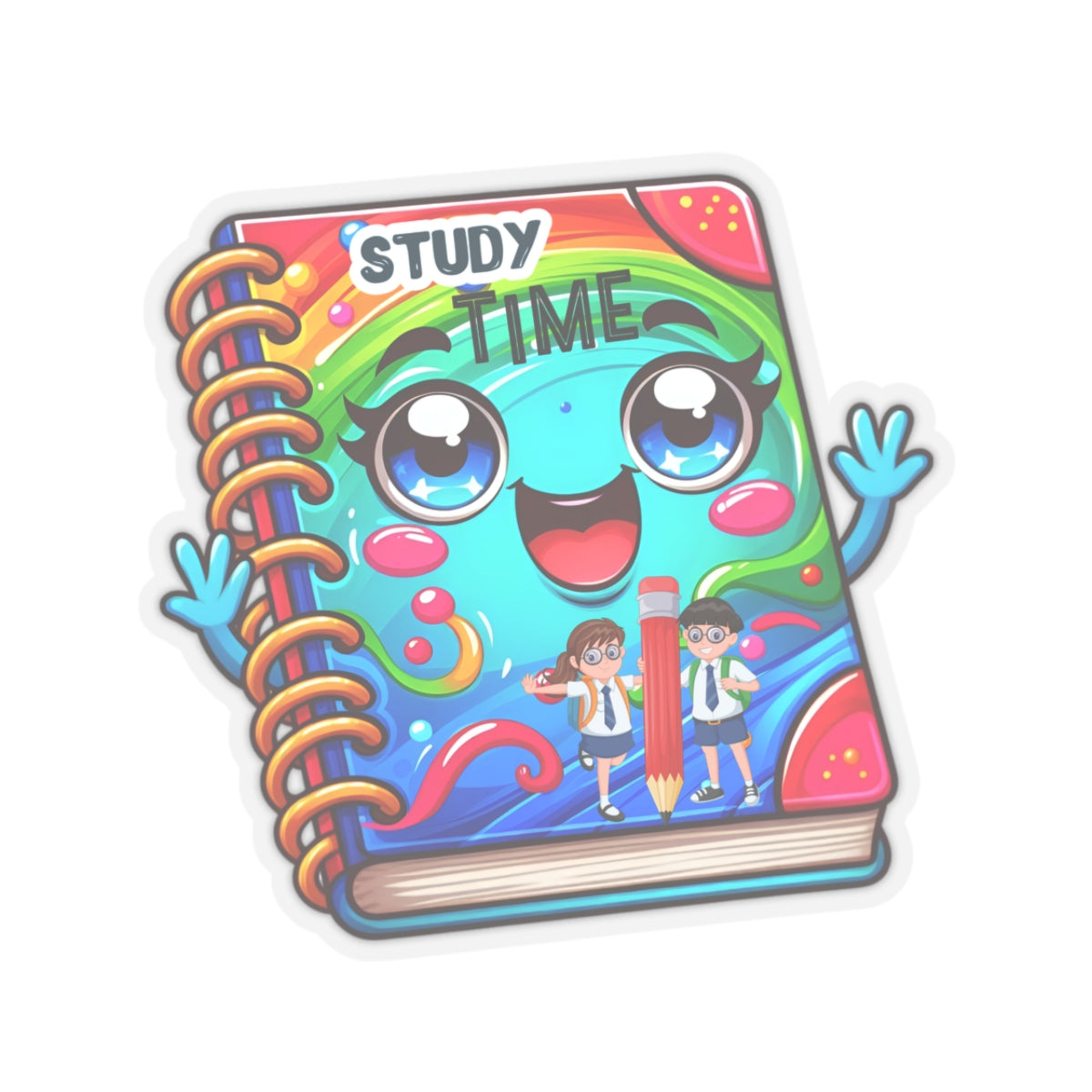 Study Time Back To School Kiss-Cut Stickers, First Grade Squad Kiss-Cut Stickers, Gift for First graders, Ready for School, Back to Learning.