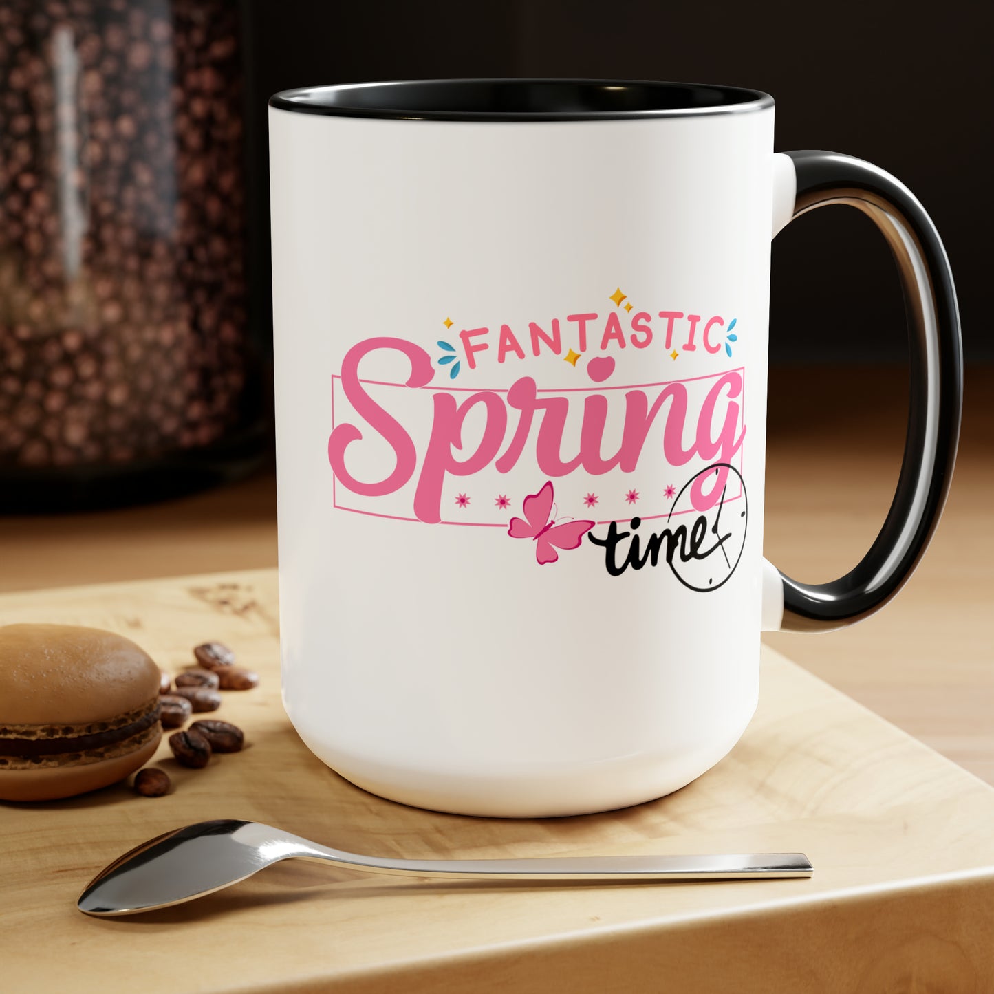 Spring Time two-Tone Coffee Mugs, 15oz