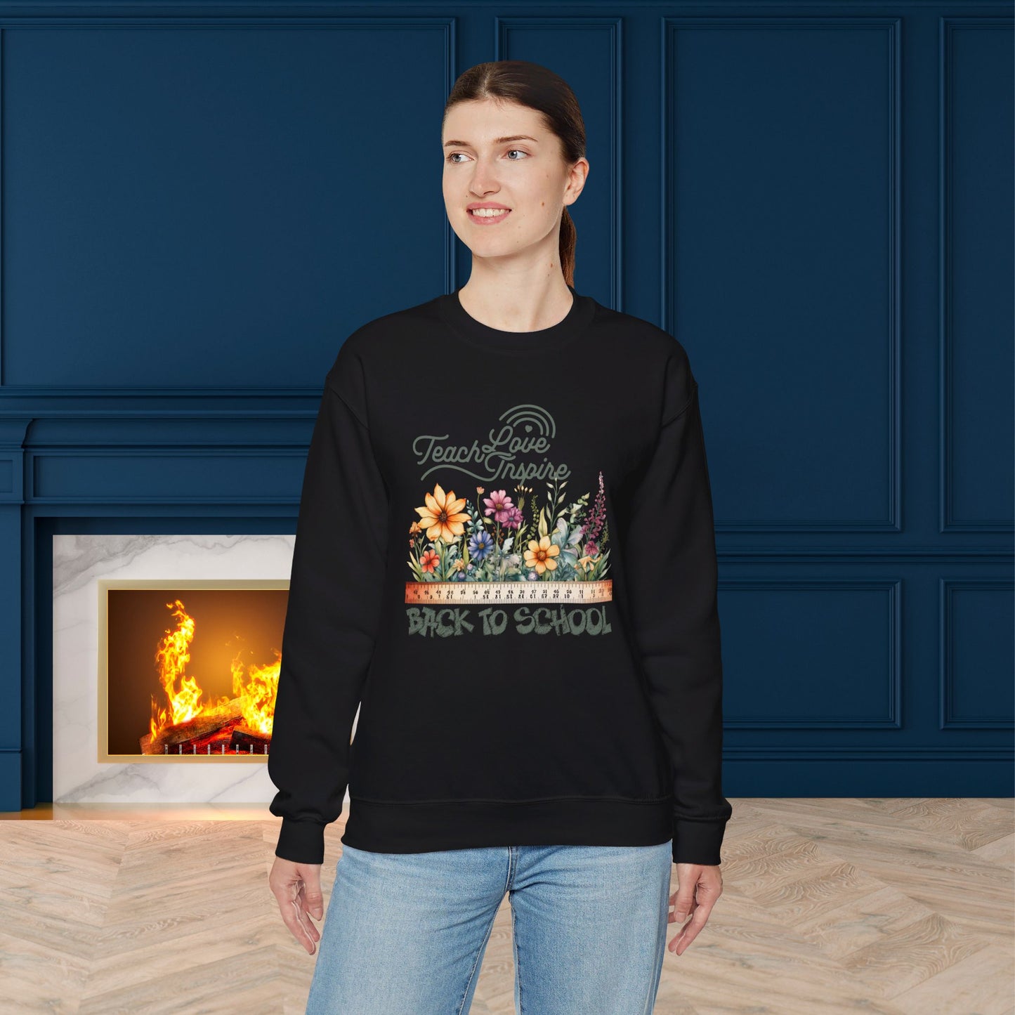 Back To school unisex heavy blend crewneck sweatshirt, We Love Teachers Sweatshirt,Teacher Back To school Sweatshirt. First Day Vibes Sweatshirt.
