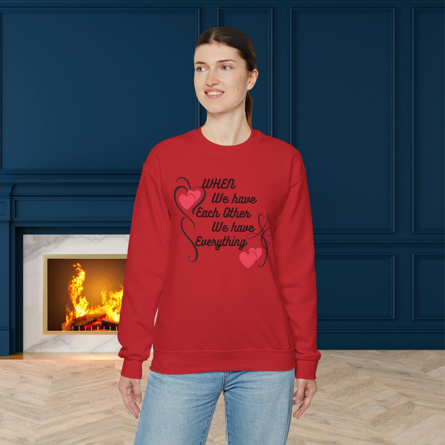 Happy valentines day Unisex Heavy Blend™ Crewneck Sweatshirt
