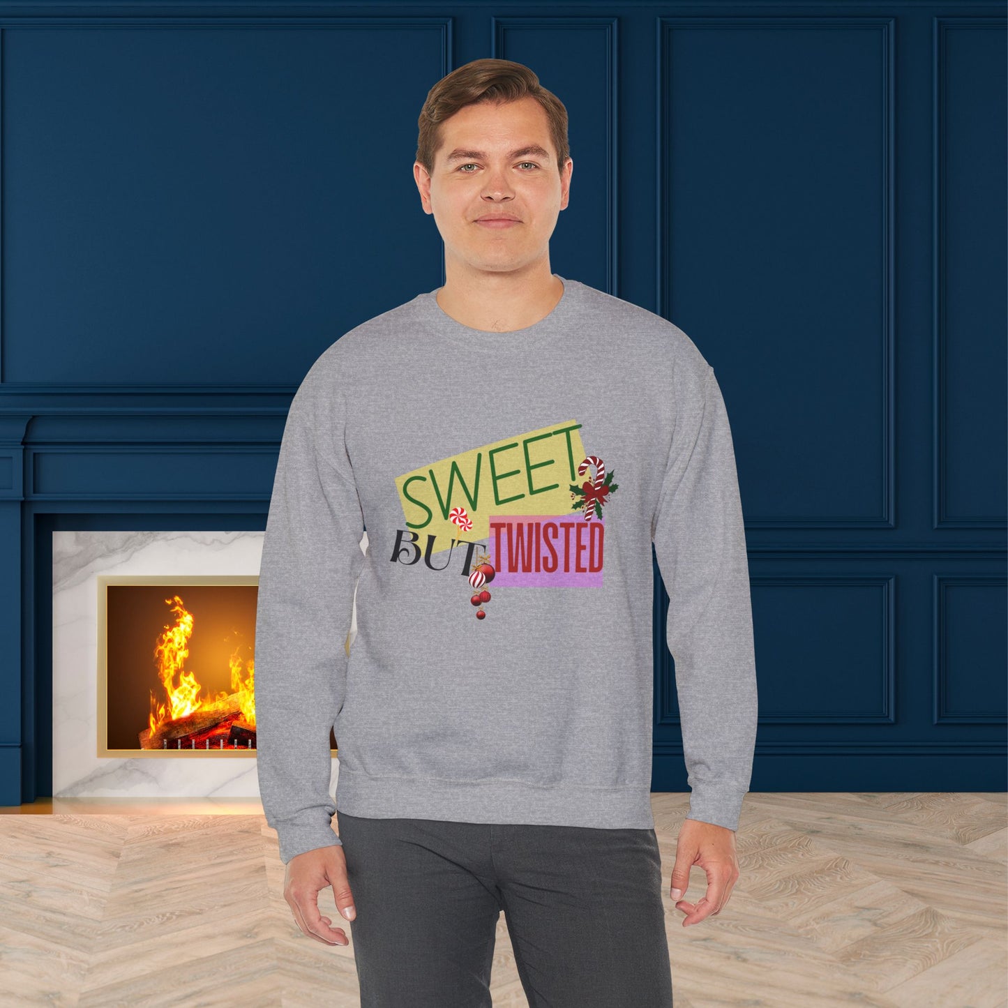 Sweet But Twisted Sweatshirt - Unisex Heavy Blend, Merry Christmas, Festive, Christmas Gift, Crewneck, merry Christmas Sweatshirt, Christmas Sweatshirt Christmas Gift, Festive Sweatshirt.