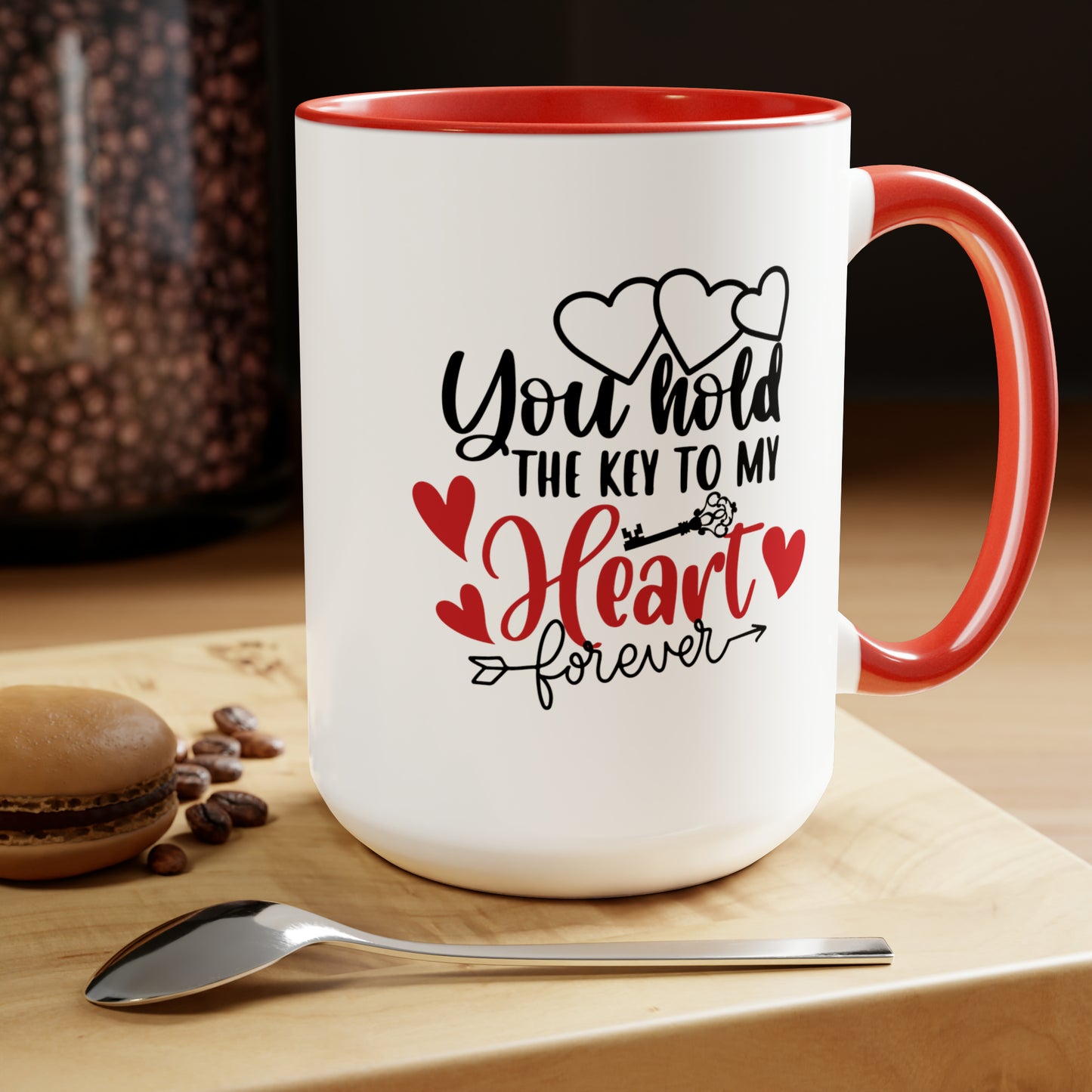 Happy valentines day Two-Tone Coffee Mugs, 15oz