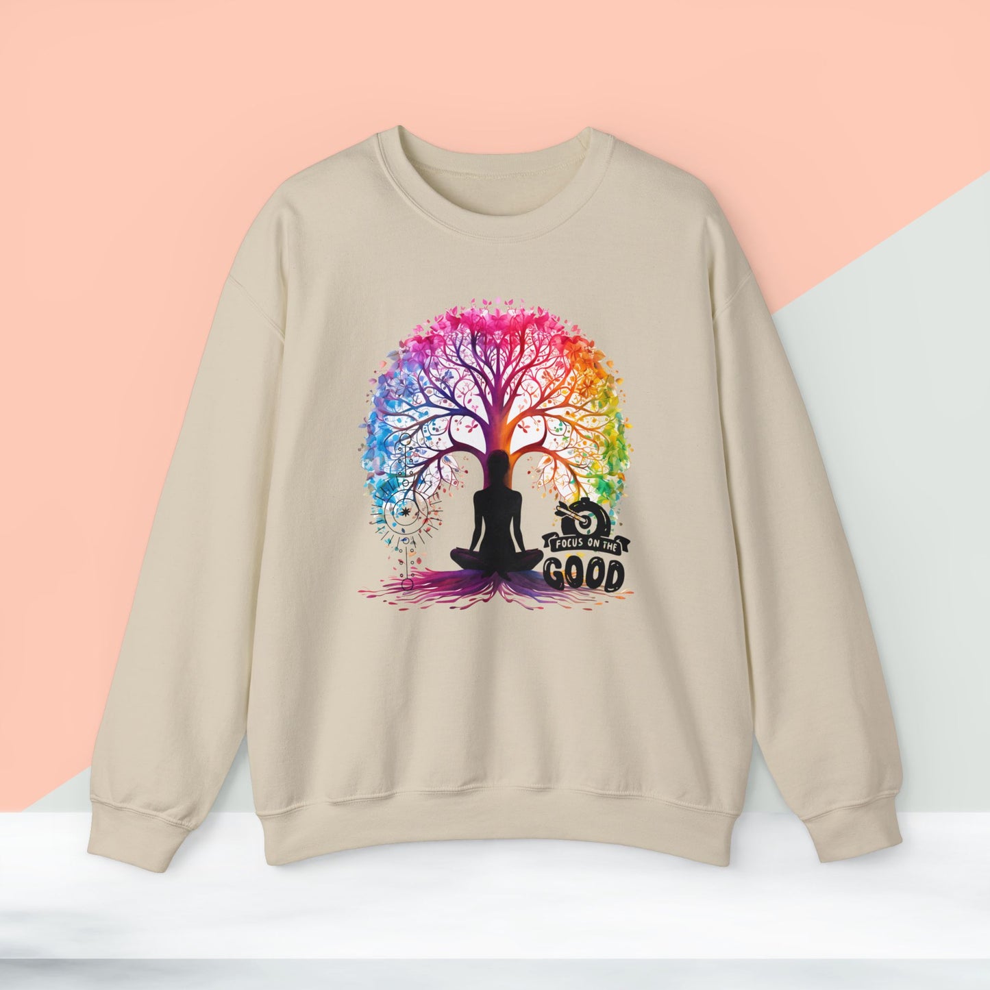 Focus On The Good Yoga unisex heavy blend crewneck sweatshirt,Yoga workout Sweatshirt,Yoga lovers Sweatshirt, Yoga Instructor Gift, Gym Sweatshirt, Gift For Yoga lovers, Gift For Yogi.