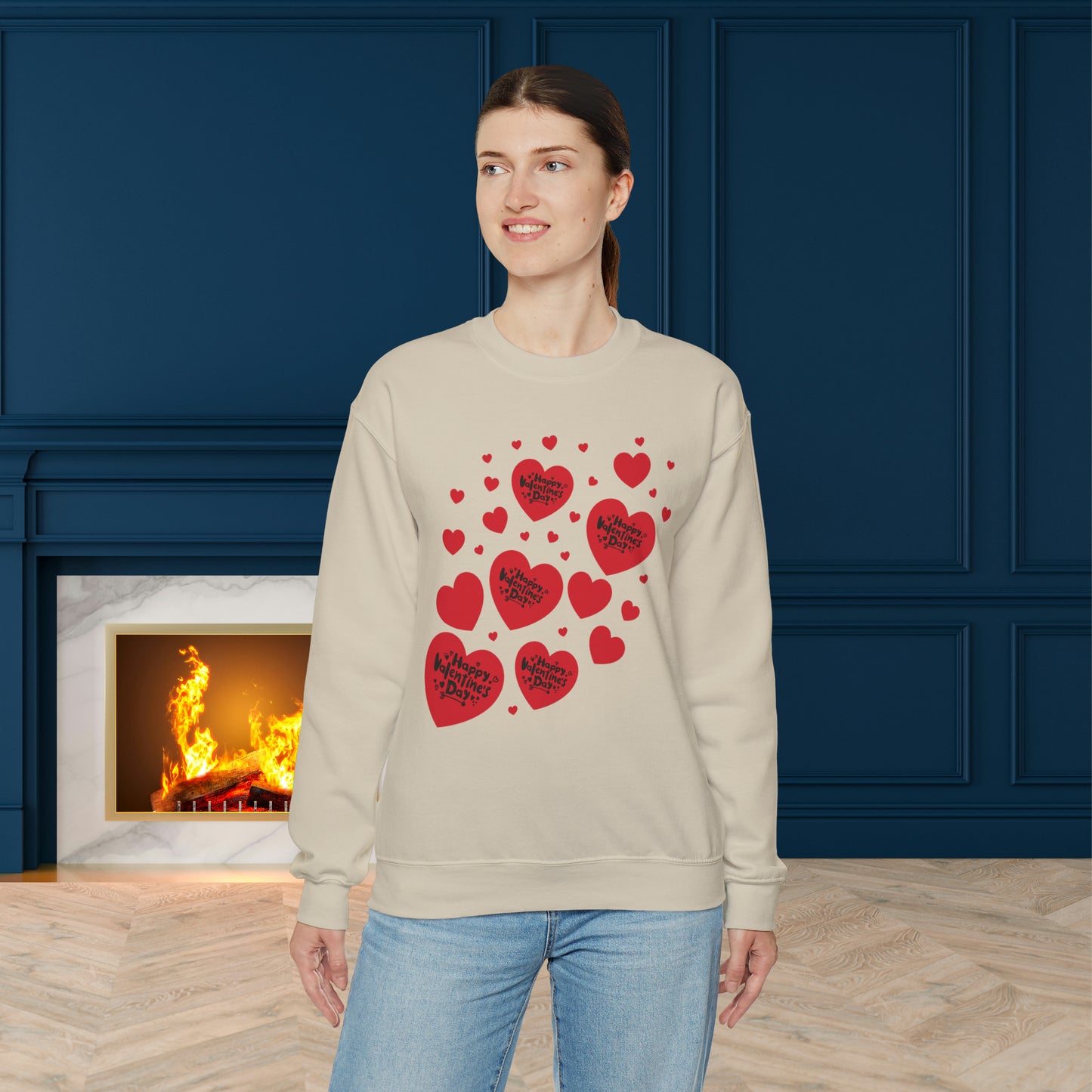 Happy valentines day Unisex Heavy Blend™ Crewneck Sweatshirt