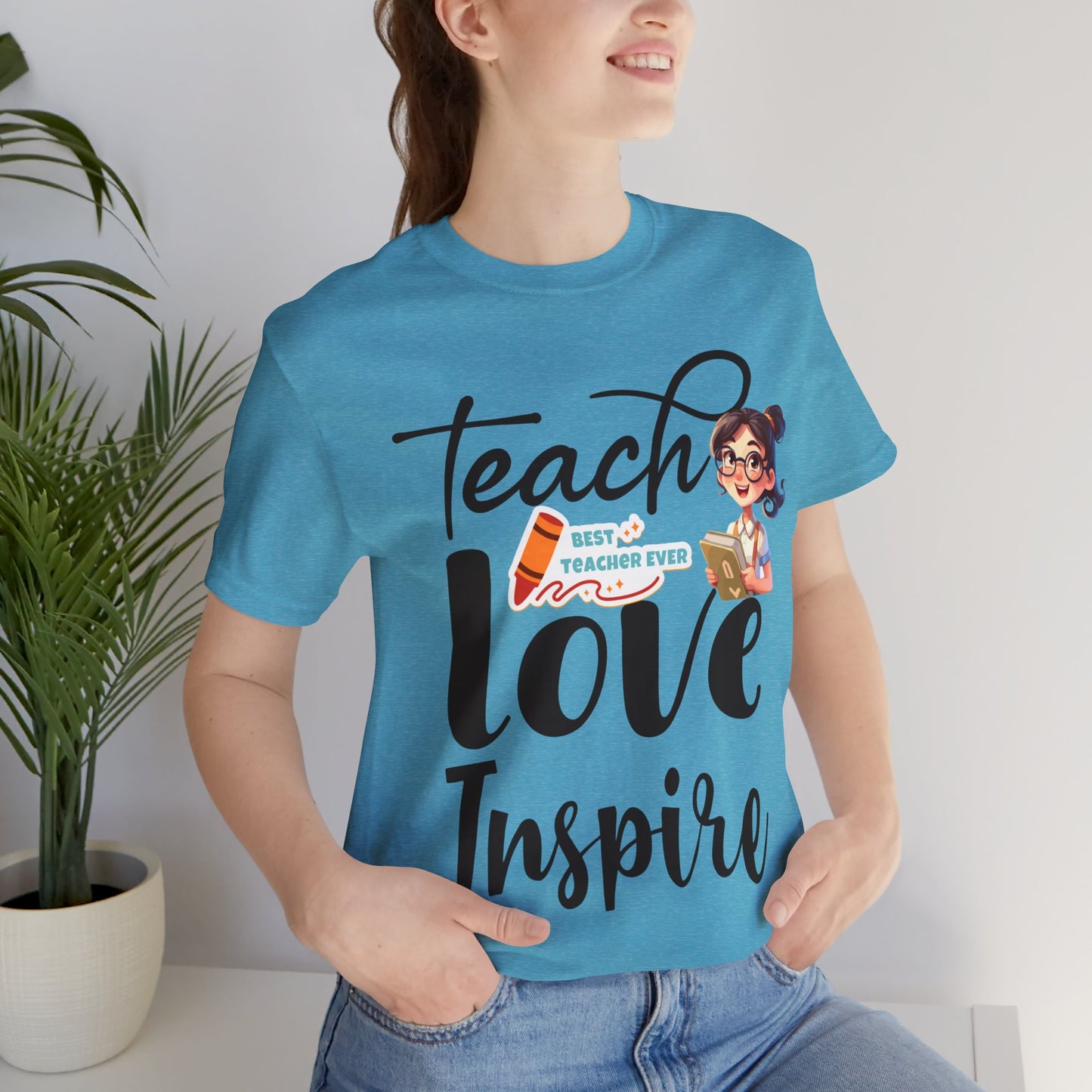 Teach Love Inspire T-shirt, Hello Teacher T-Shirt, Back To School T-Shirt, Teach Love Inspire Teacher Shirt, Teacher Back To school unisex jersey short sleeve.First Day Vibes T-Shirt.