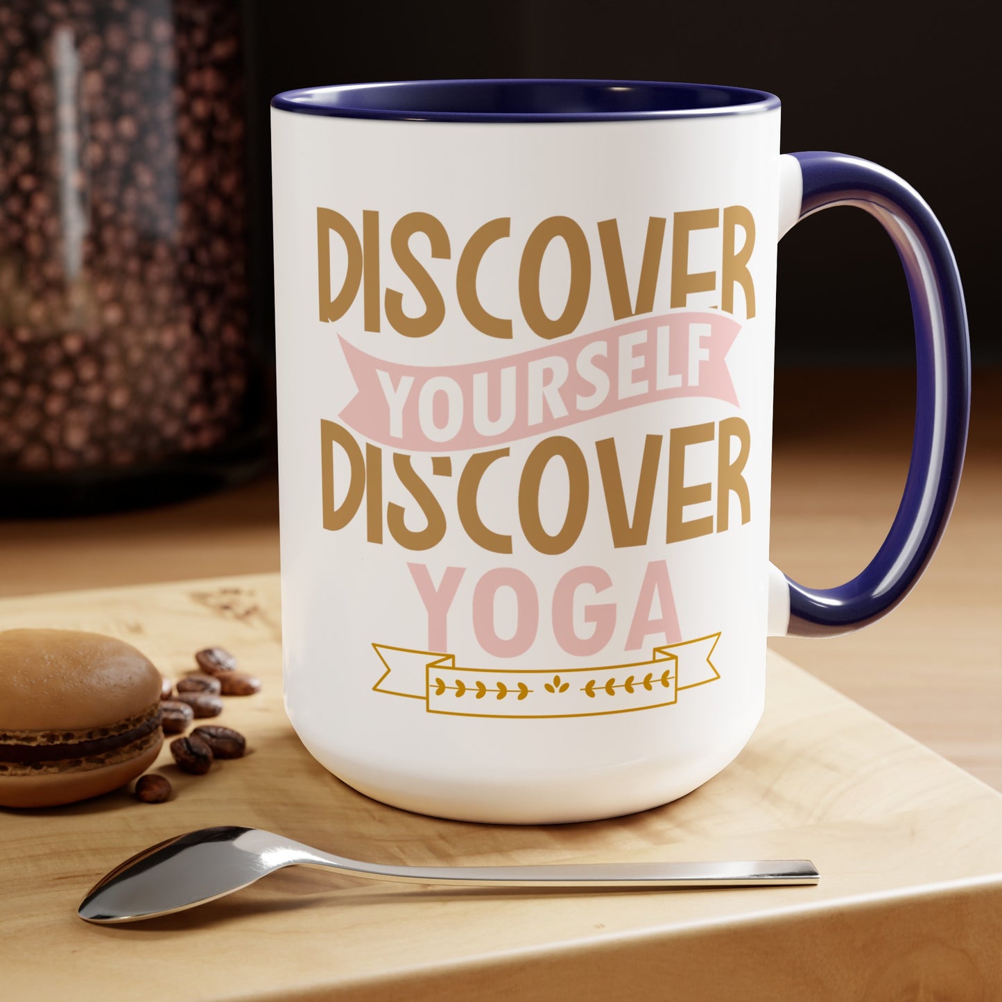 Discover Yourself Discover Yoga Coffee Mug, Cute Yoga Coffee Mug, Yoga lovers Coffee Mug, Yoga Instructor Gift, Gift For Yoga lover, Gift For Yogi.