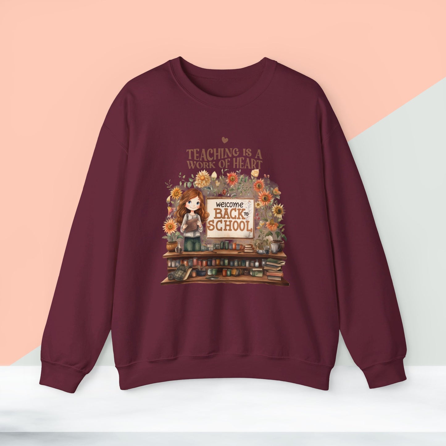 We Love Teachers Sweatshirt, Back To school unisex heavy blend crewneck sweatshirt, Teacher Back To school Sweatshirt. First Day Vibes Sweatshirt.