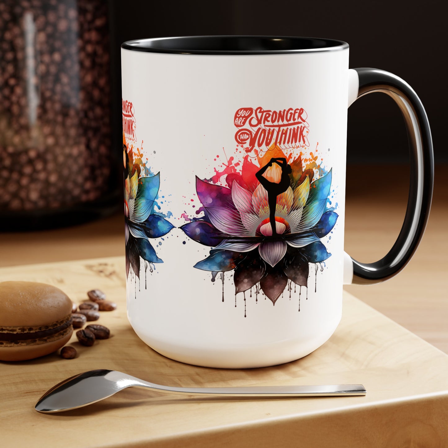 You Are stronger Then You Think Yoga Coffee Mug, Cute Yoga Coffee Mug, Yoga lovers Coffee Mug, Yoga Instructor Gift, Gift For Yoga lover, Gift For Yogi.