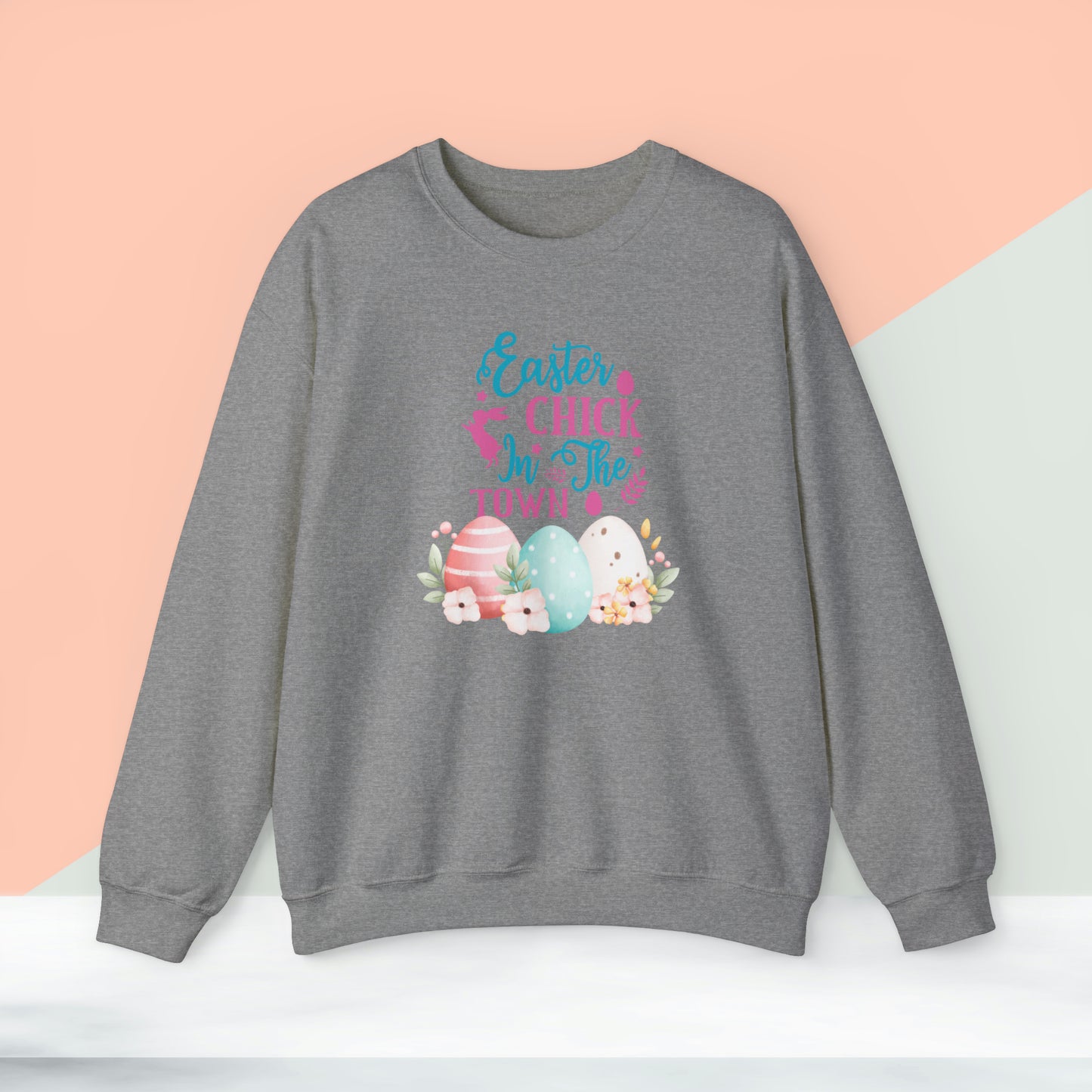 Easter Chick In The Town Unisex Crewneck Sweatshirt