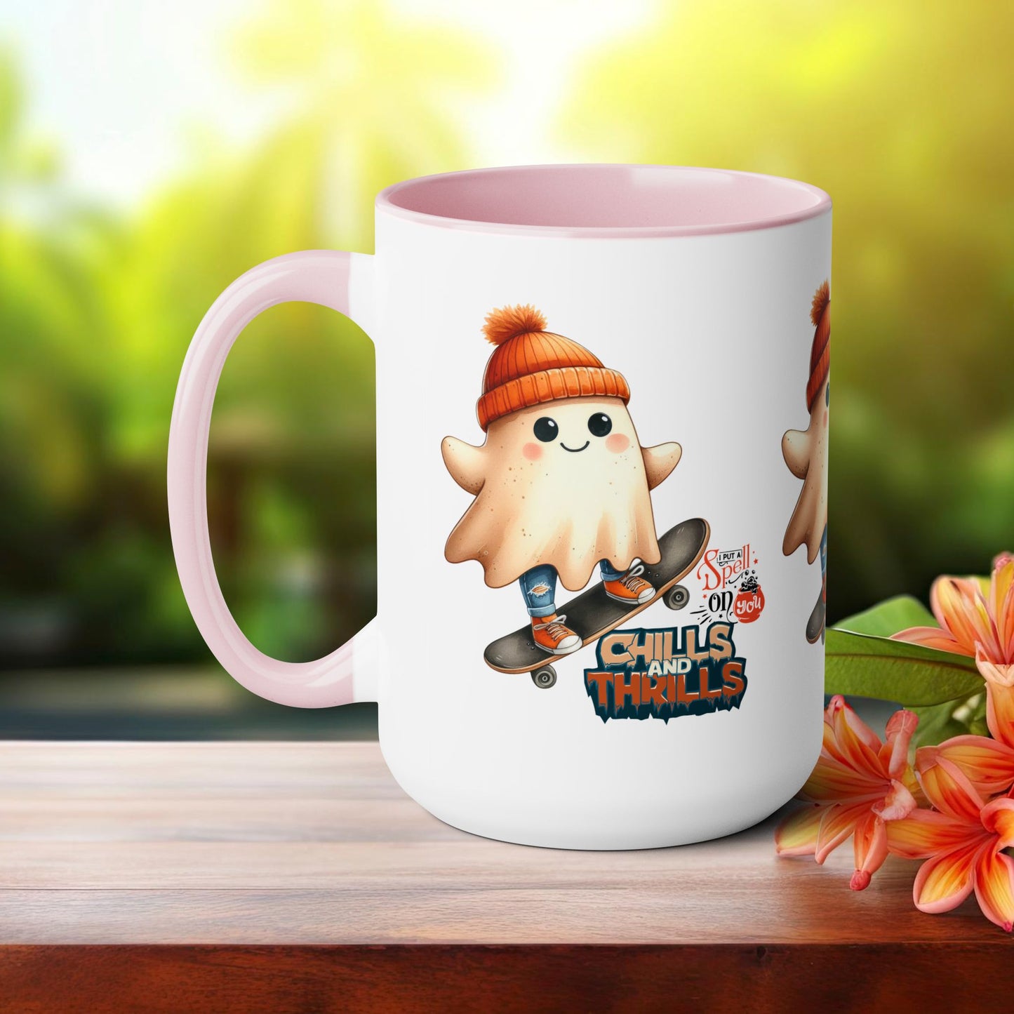 Chills & Thrills Halloween Coffee Mug, Let's Go Halloween Coffee Mug, Trick or Treat Halloween Coffee Mug, Cute Skeleton Coffee Mug, Spooky Season Halloween Coffee Mug.