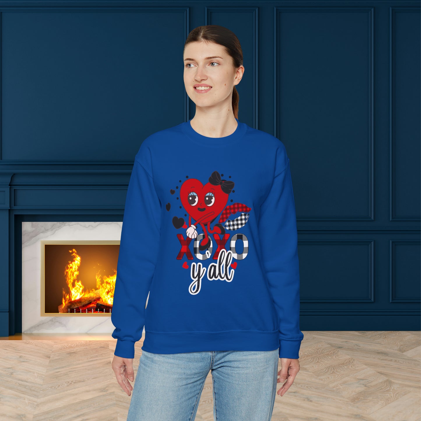 Happy valentines day Unisex Heavy Blend™ Crewneck Sweatshirt
