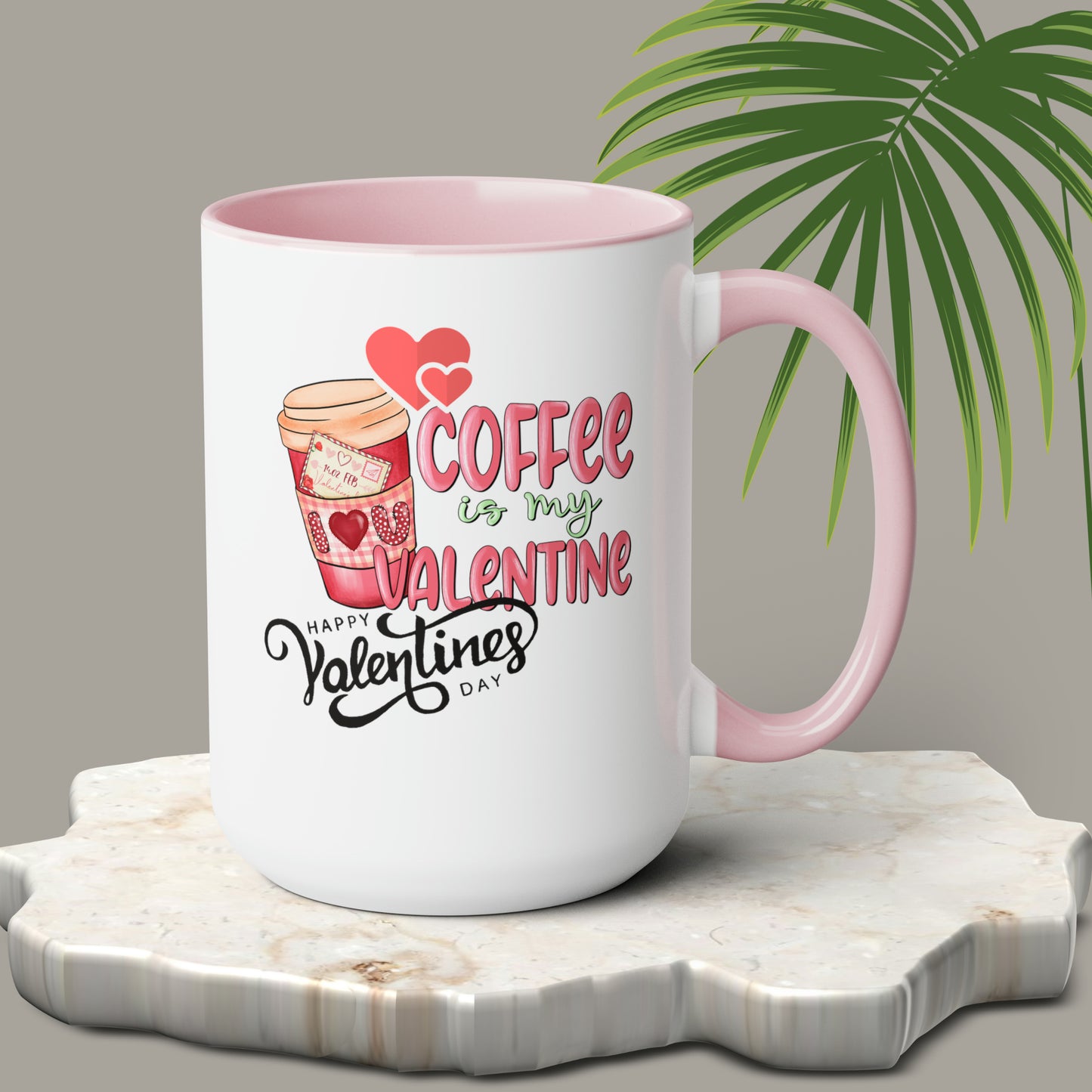 Happy valentines day Two-Tone Coffee Mugs, 15oz