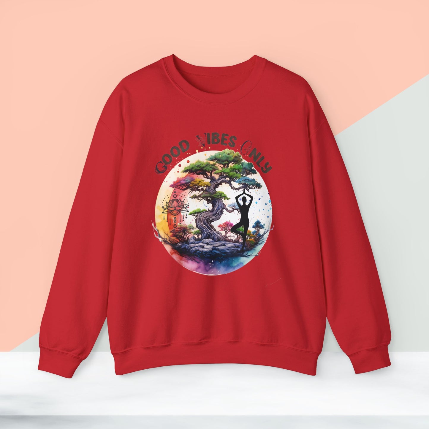 Good Vibes Only Yoga unisex heavy blend crewneck sweatshirt,Yoga workout Sweatshirt,Yoga lovers Sweatshirt, Yoga Instructor Gift, Gym Sweatshirt, Gift For Yoga lovers, Gift For Yogi.