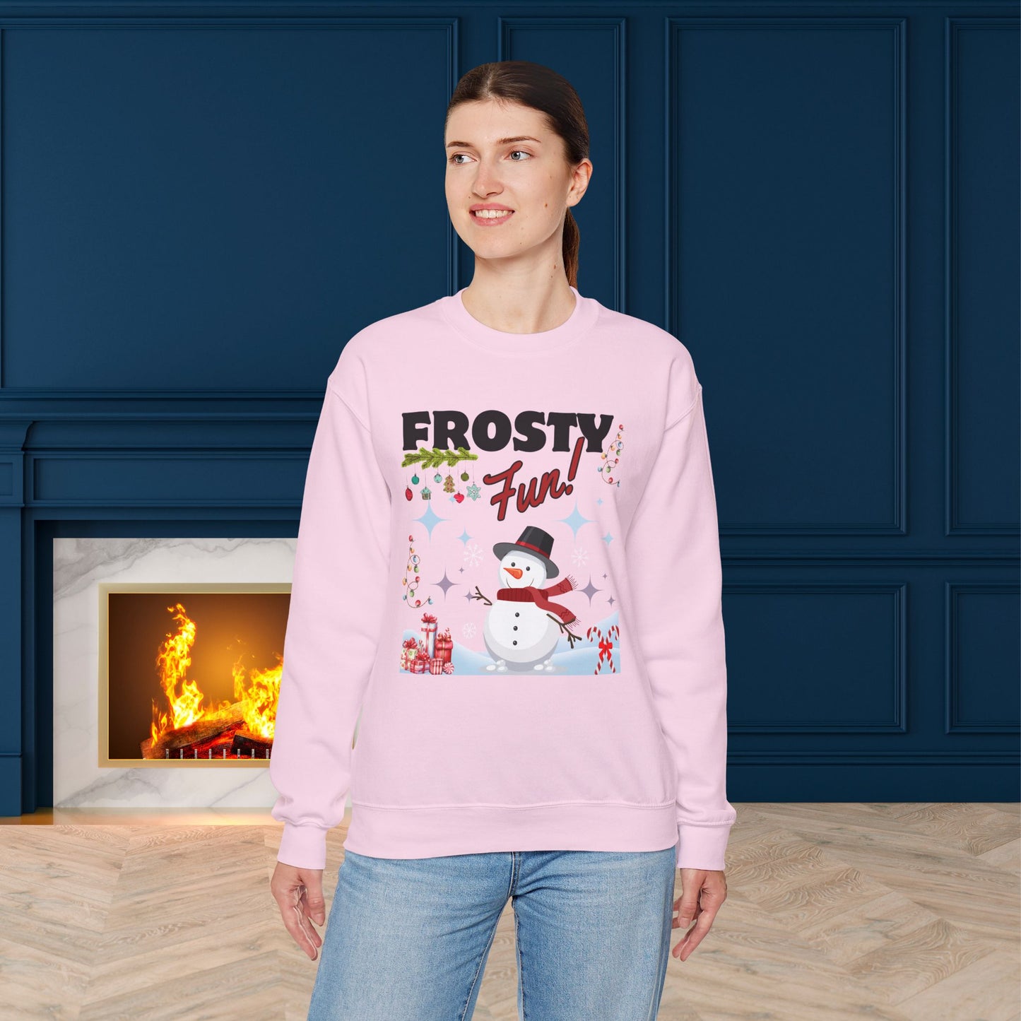 Frosty Fun Christmas Sweatshirt - Unisex Heavy Blend, Merry Christmas, Festive, Christmas Gift, Crewneck, merry Christmas Sweatshirt, Christmas Sweatshirt Christmas Gift, Festive Sweatshirt.