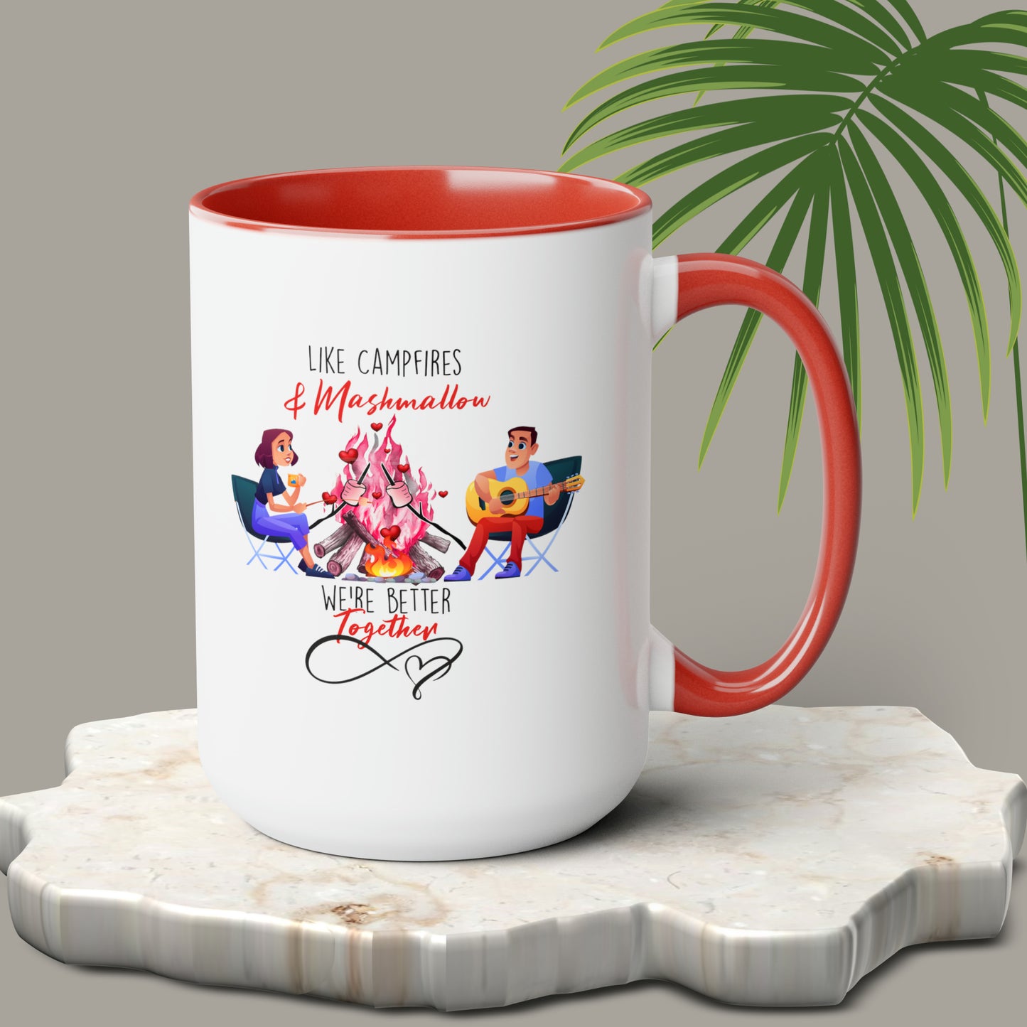 Happy valentines day Two-Tone Coffee Mugs, 15oz
