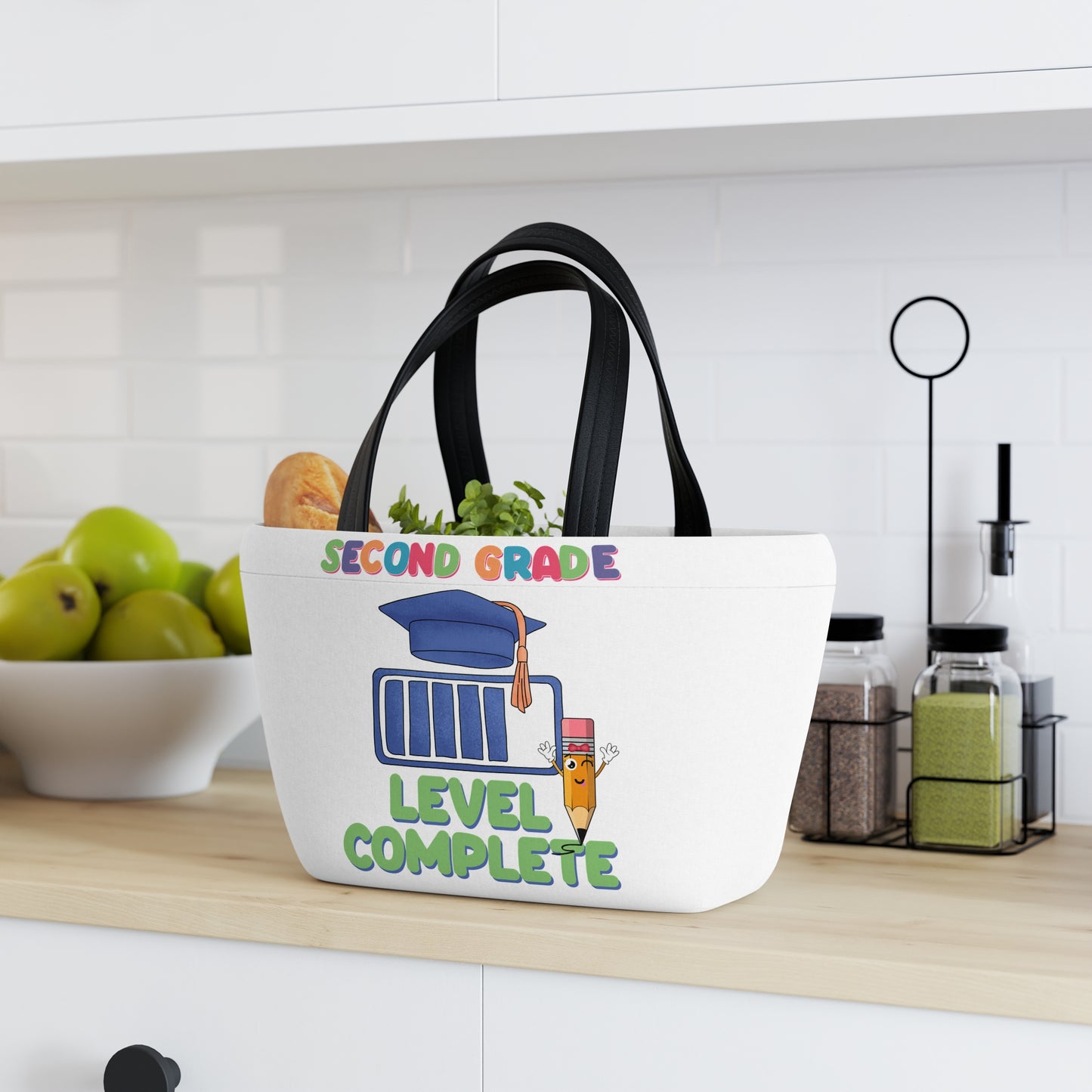 Second Grade Level Complete Lunch Bag, Back To School Lunch Bag, Back to Learning Lunch Bag, Ready for School Lunch Bag. First day Of School.