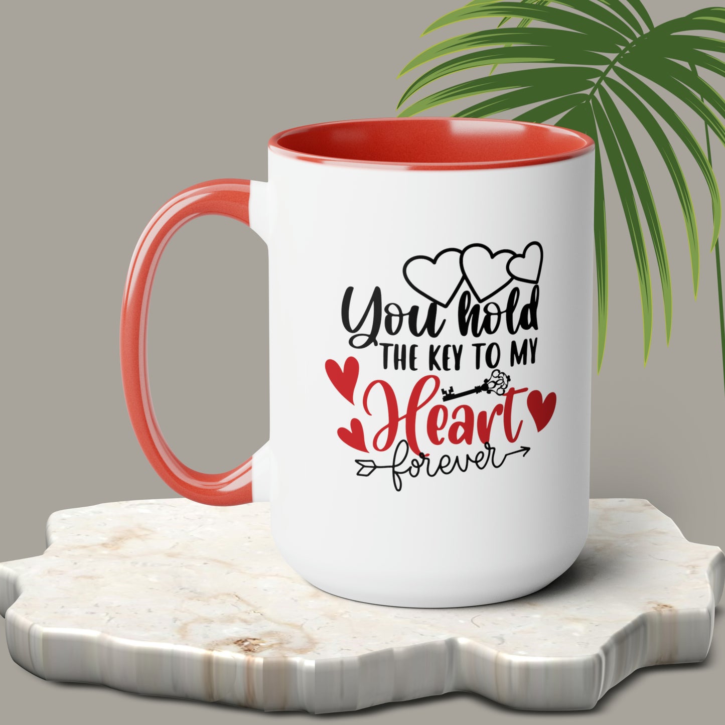 Happy valentines day Two-Tone Coffee Mugs, 15oz