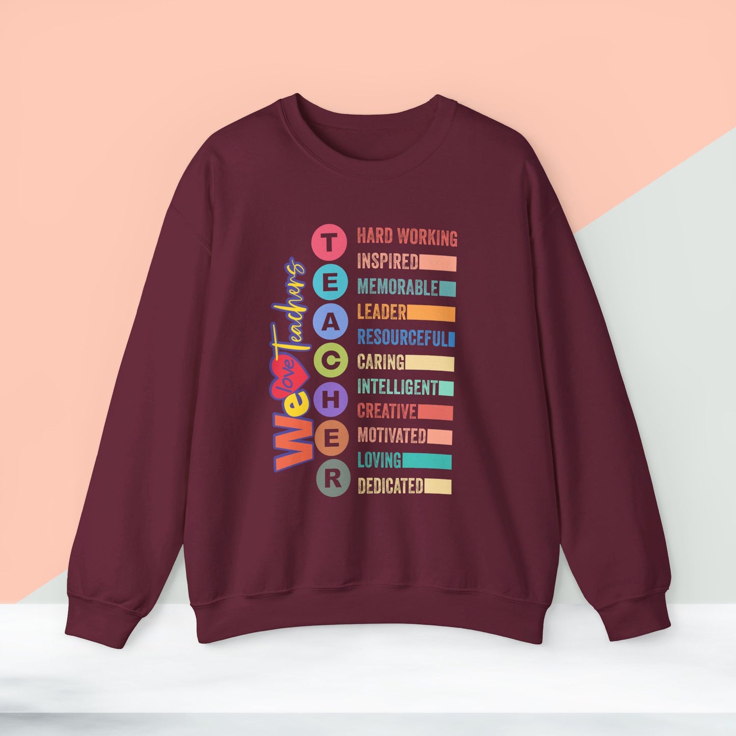 Back To school unisex heavy blend crewneck sweatshirt, We Love Teachers Sweatshirt,Teacher Back To school Sweatshirt. First Day Vibes Sweatshirt.