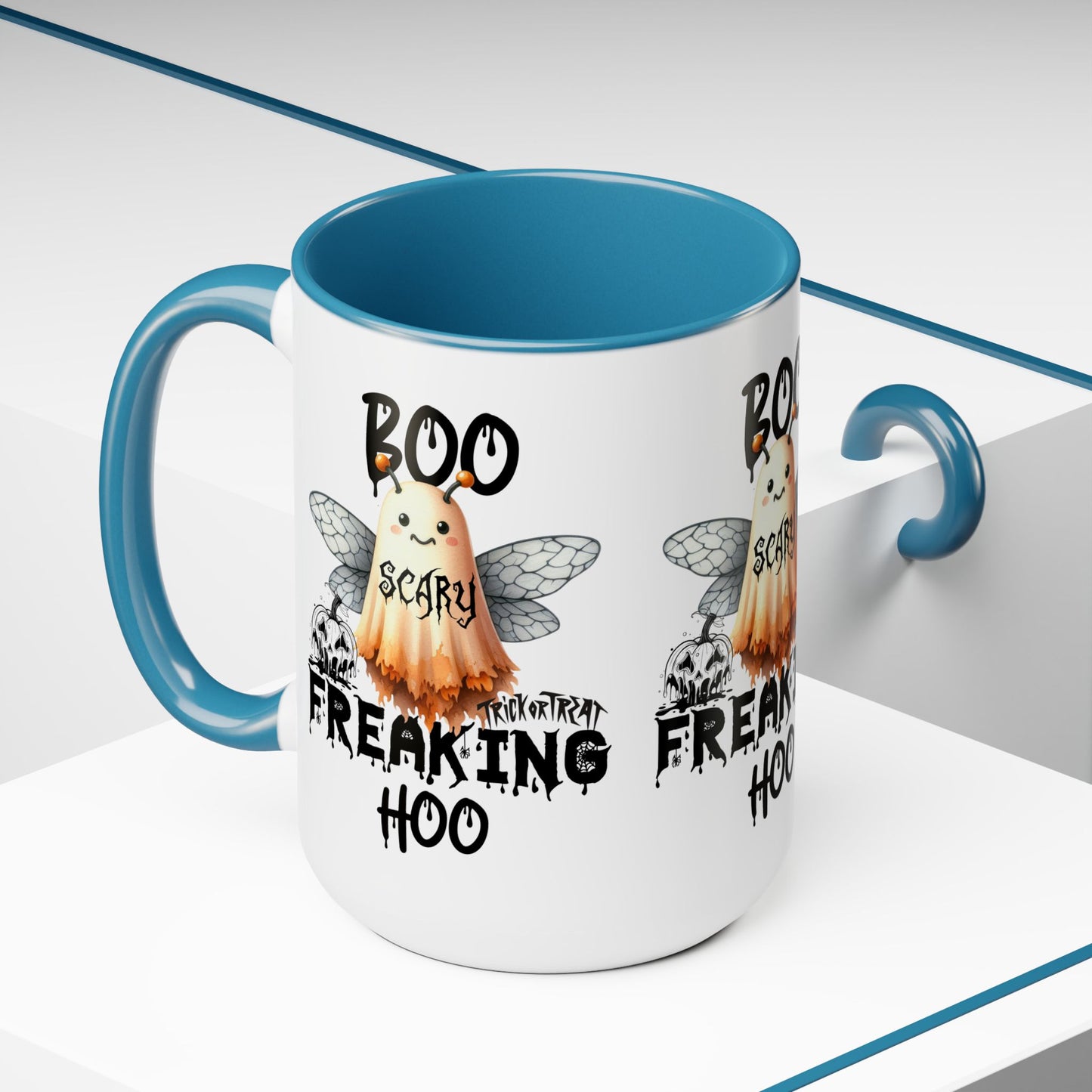 Boo Freaking Hoo Halloween Coffee Mug, Let's Go Halloween Coffee Mug, Trick or Treat Halloween Coffee Mug, Cute Skeleton Coffee Mug, Spooky Season Halloween Coffee Mug.