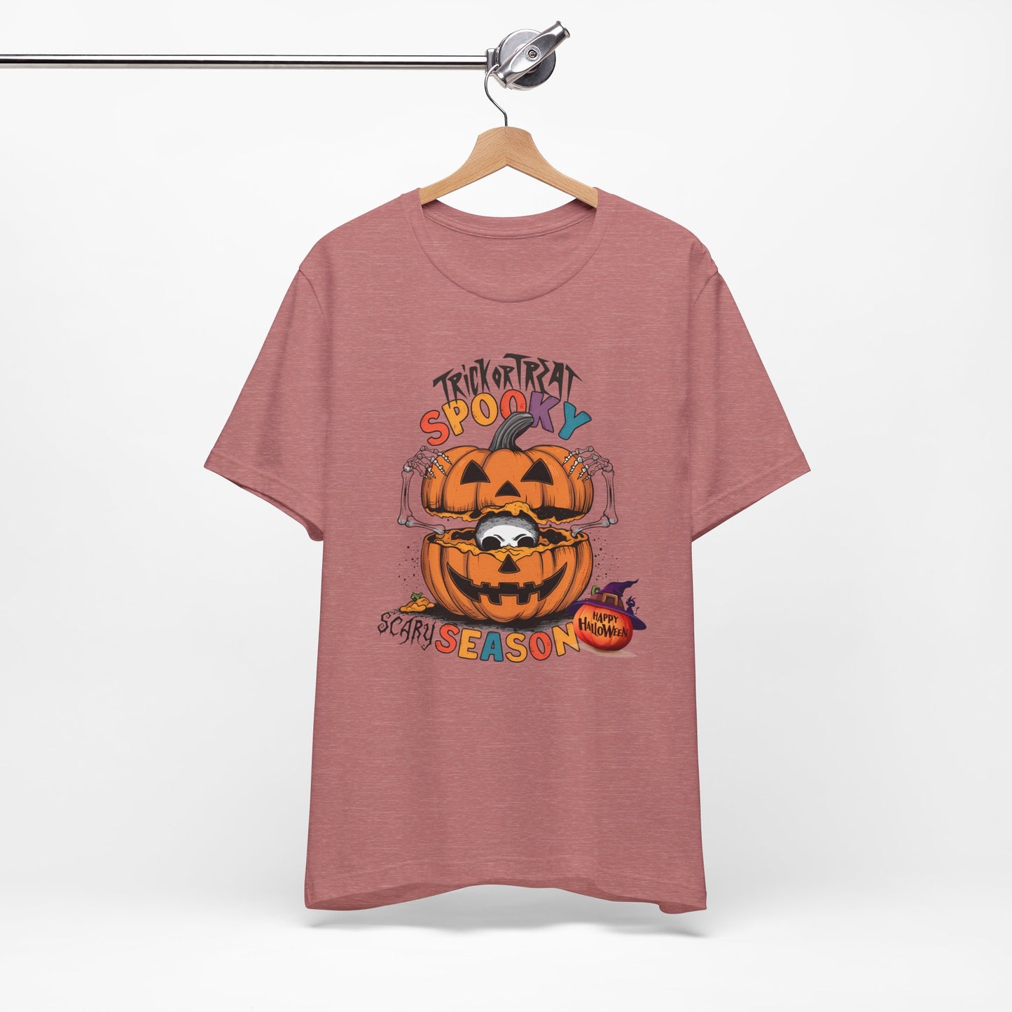 Spooky Scary Season T-shirt, Happy Halloween Skeleton T-shirt, Happy Halloween T-shirt, Trick Or Treat T-shirt, Halloween T-shirt, Cool Halloween T-shirt, Spooky T-shirt,
