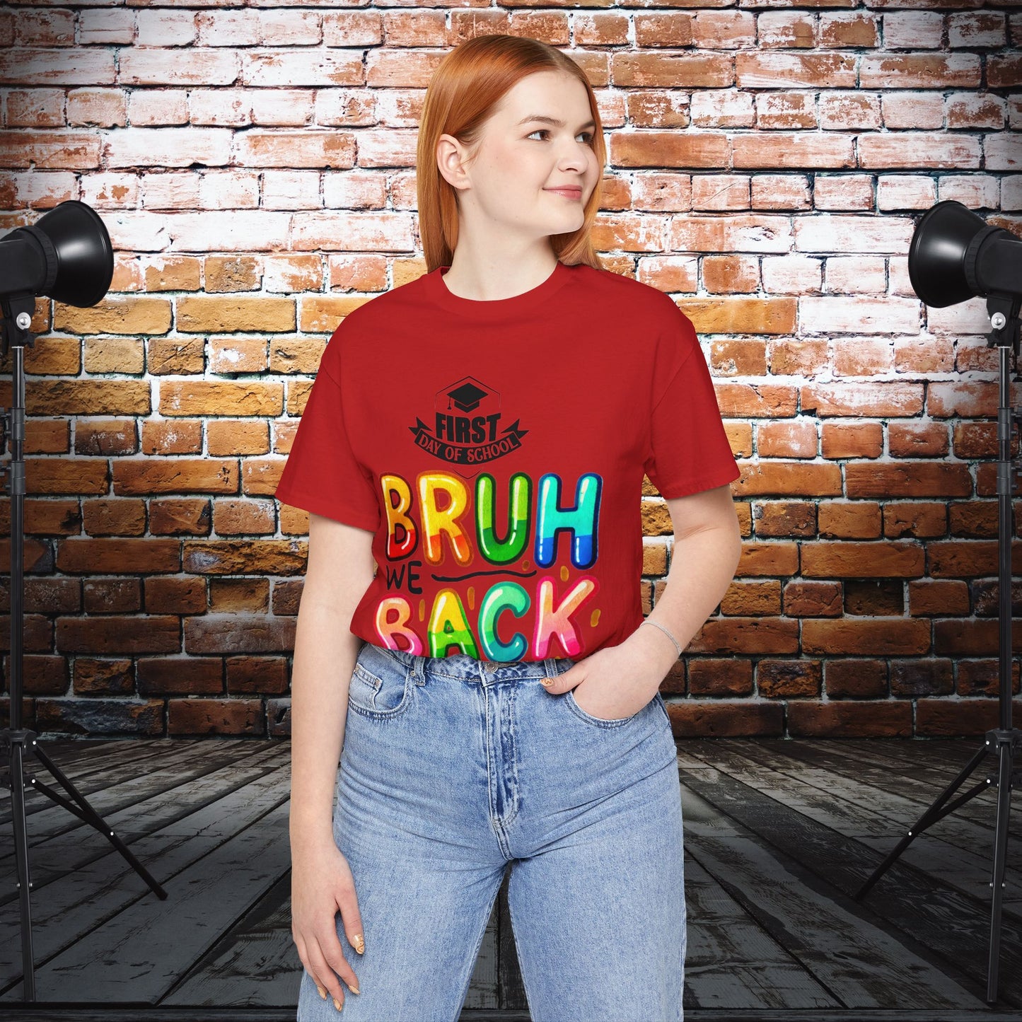 Bruh We Back Teacher T-Shirt, Looking Cool For BackTo School T-Shirt, Hello Teacher T-Shirt, Back To School T-Shirt, Teach Love Inspire Teacher Shirt, Teacher Back To school unisex jersey short sleeve.First Day Vibes T-Shirt.