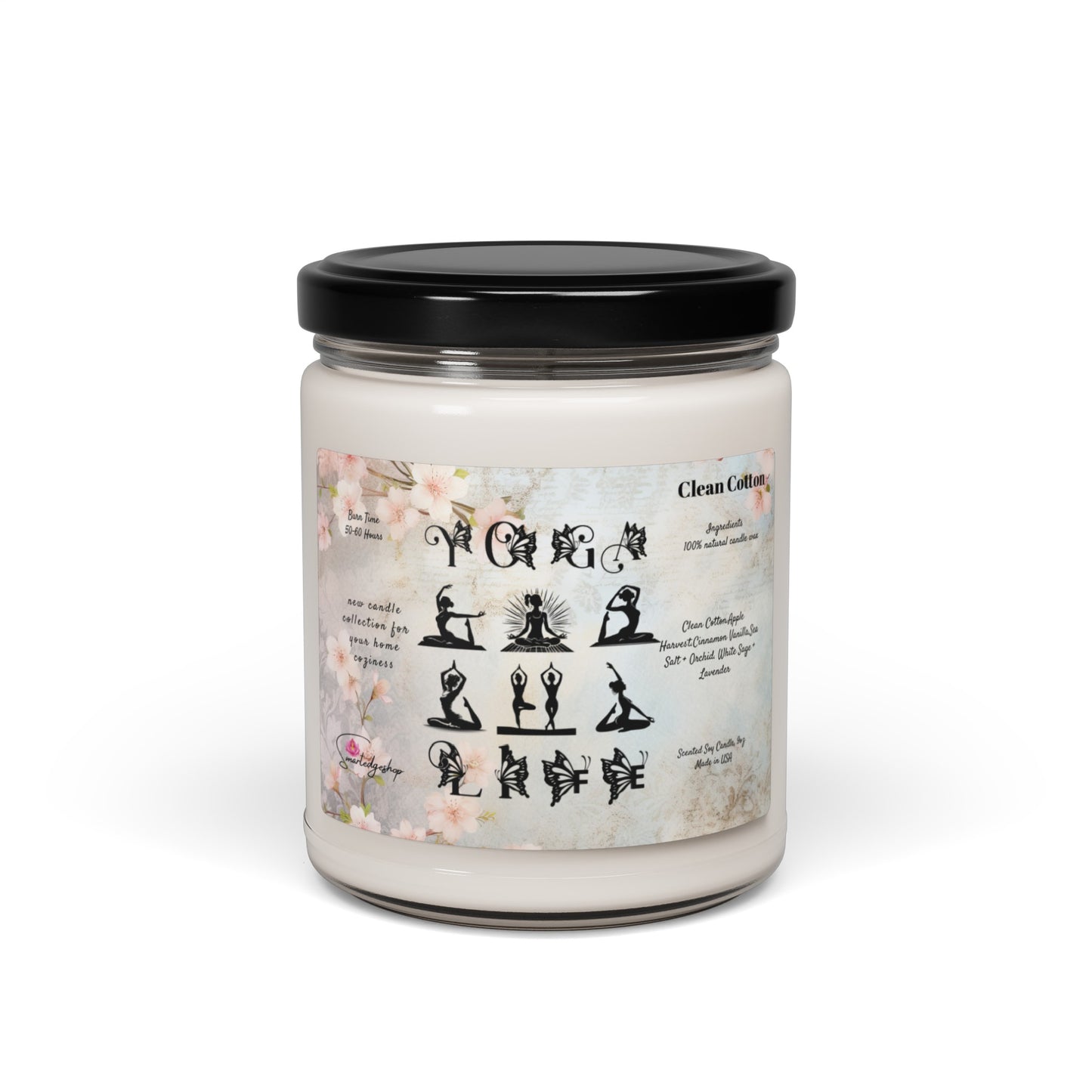 Yoga Life Yoga Scented Soy Candle, 9oz,Yoga , CuteCandle, Mindful Gift, Yoga lovers candle, Yoga Instructor Gift, Gift For Yoga lovers, Gift For Yogi.