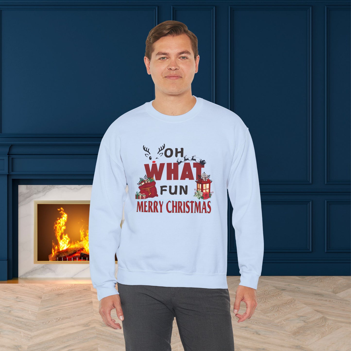 Oh What fun Christmas Sweatshirt - Unisex Heavy Blend, Merry Christmas, Festive, Christmas Gift, Crewneck, merry Christmas Sweatshirt, Christmas Sweatshirt Christmas Gift, Festive Sweatshirt.