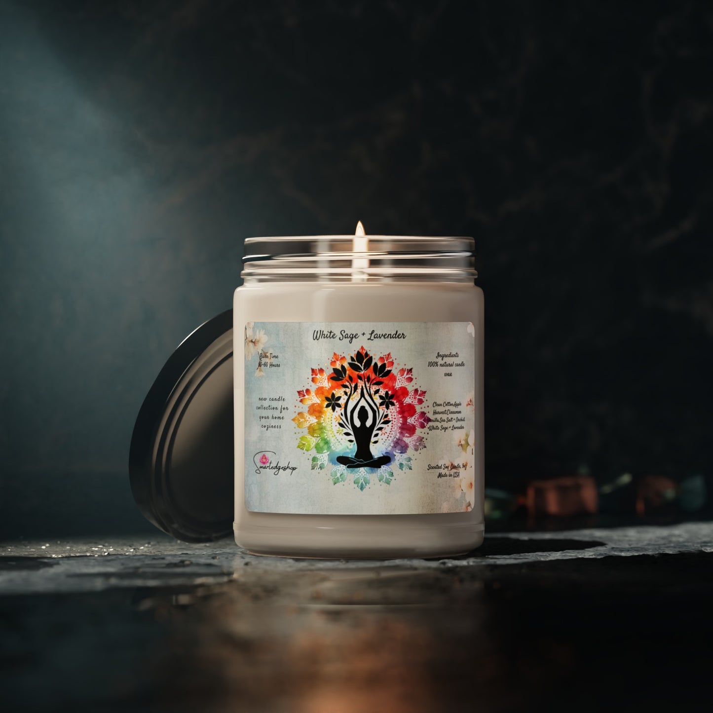 Yoga Scented Soy Candle, 9oz,Yoga , CuteCandle, Mindful Gift, Yoga lovers candle, Yoga Instructor Gift, Gift For Yoga lovers, Gift For Yogi.